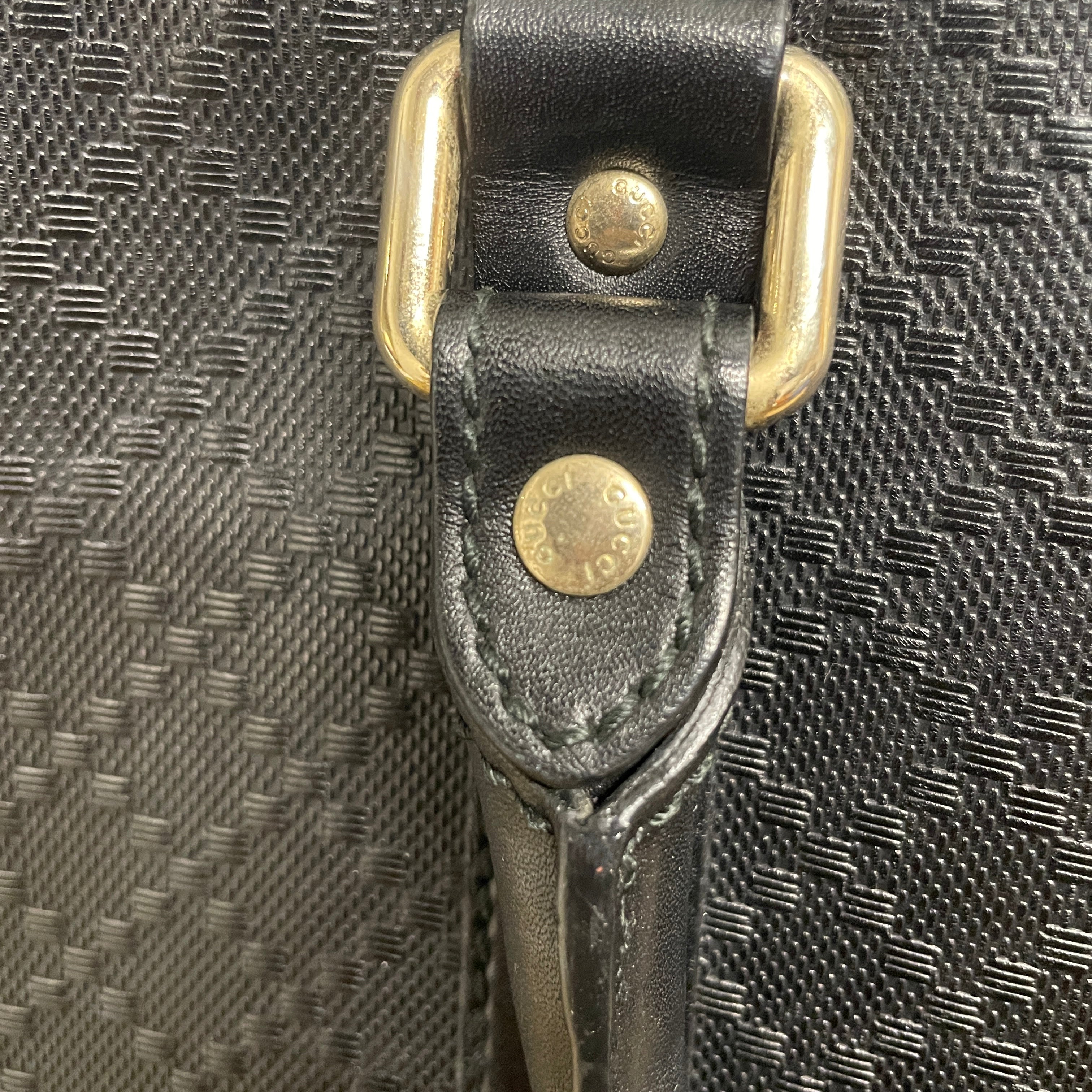 GUCCI/Briefcase/Leather/BLK/DIAMANTE/ ZIP/ NO CROSS STRAP view 6