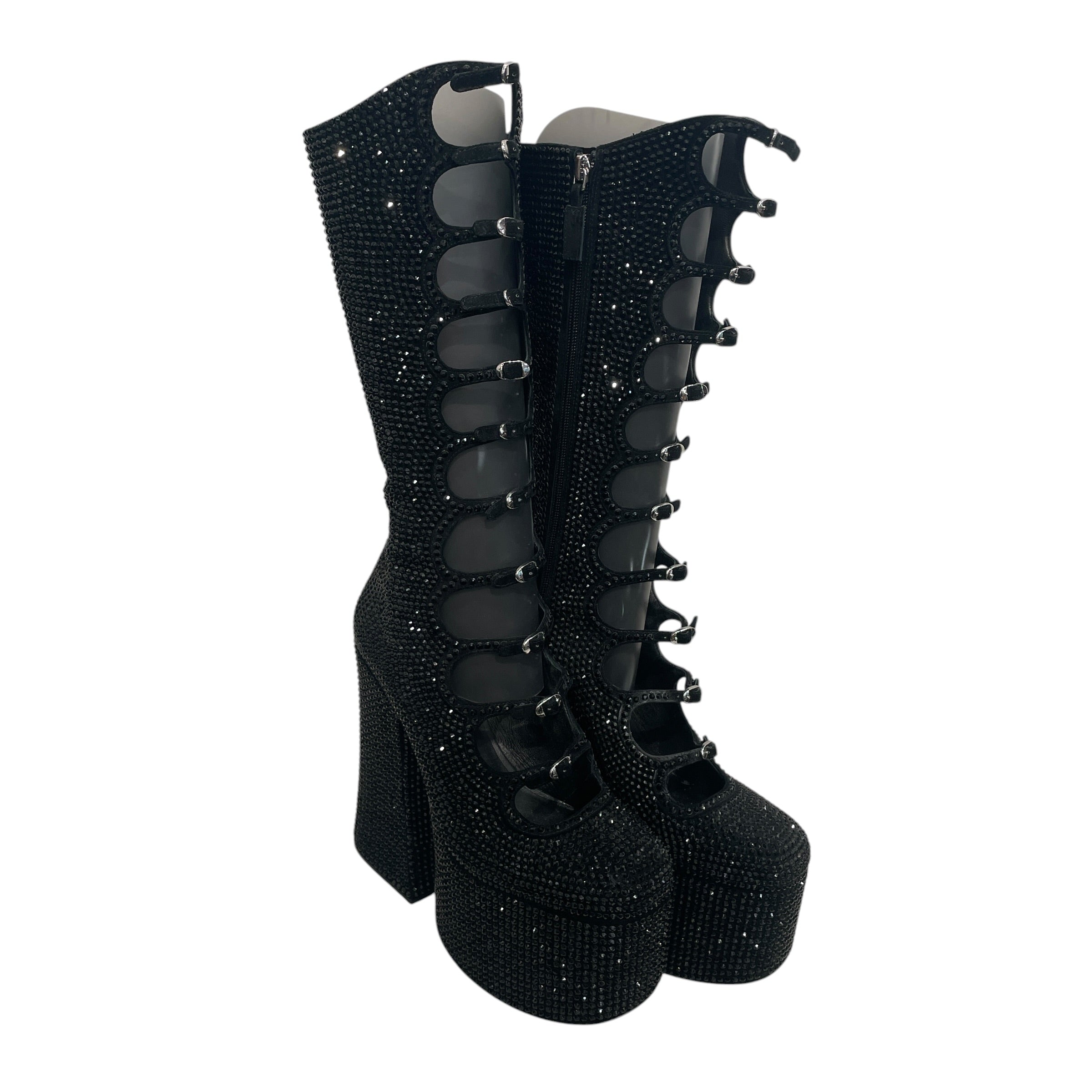 MARC JACOBS/Boots/US 9/Acrylic/BLK/BLACKRHINESTONE view 1