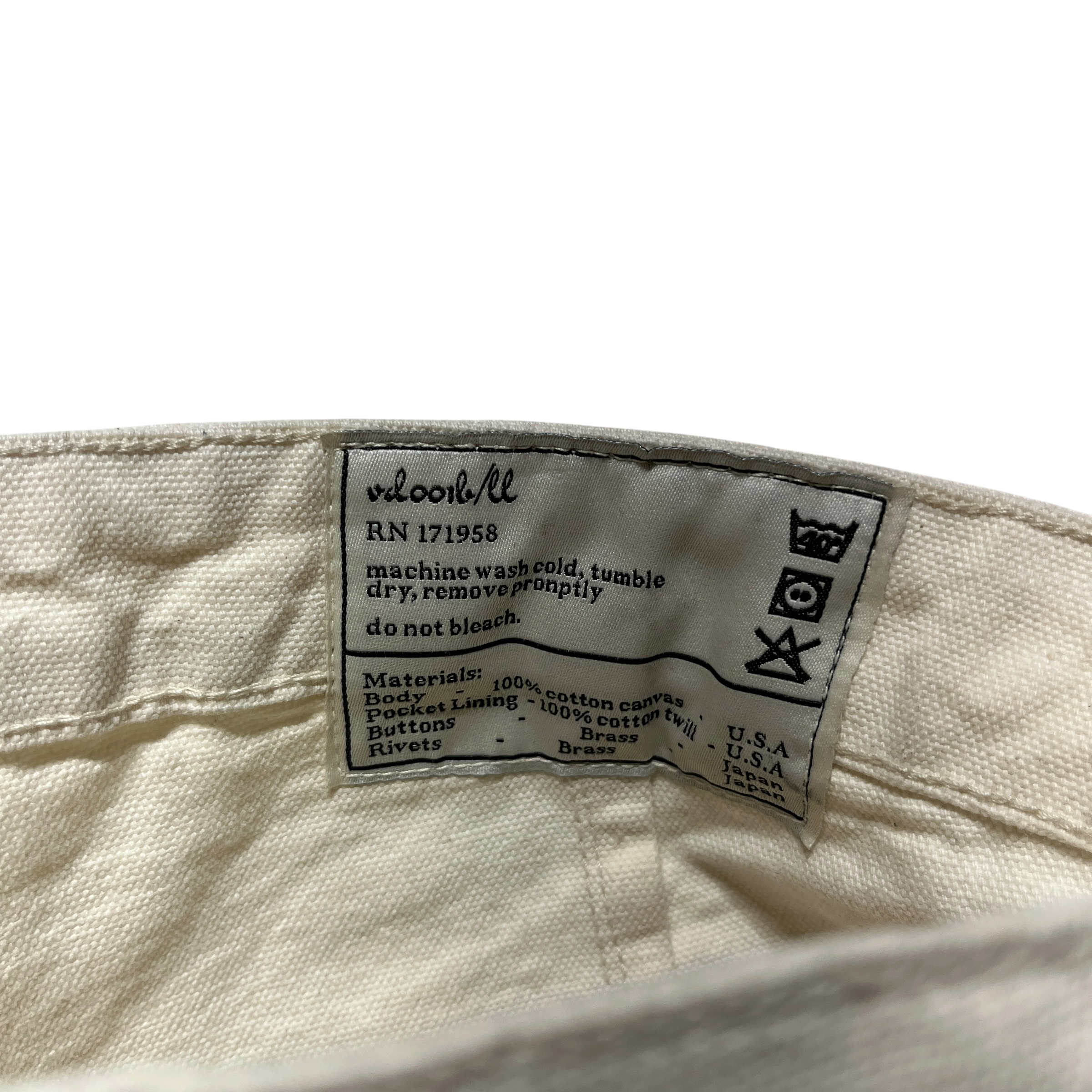 Verdarm/Pants/7/Cotton/CRM/wide legged canvas view 3