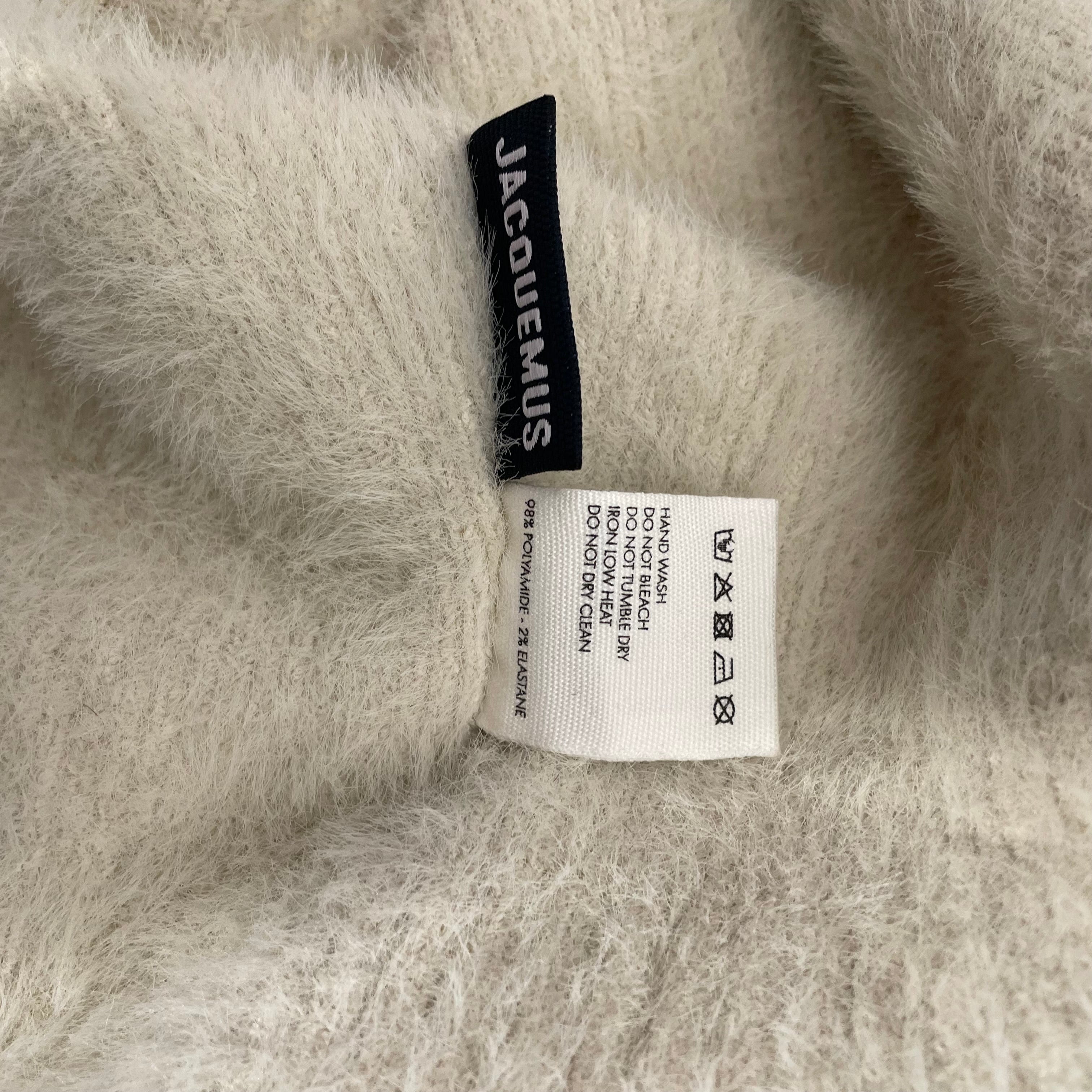 JACQUEMUS/Cardigan/S/Acrylic/WHT/ view 4