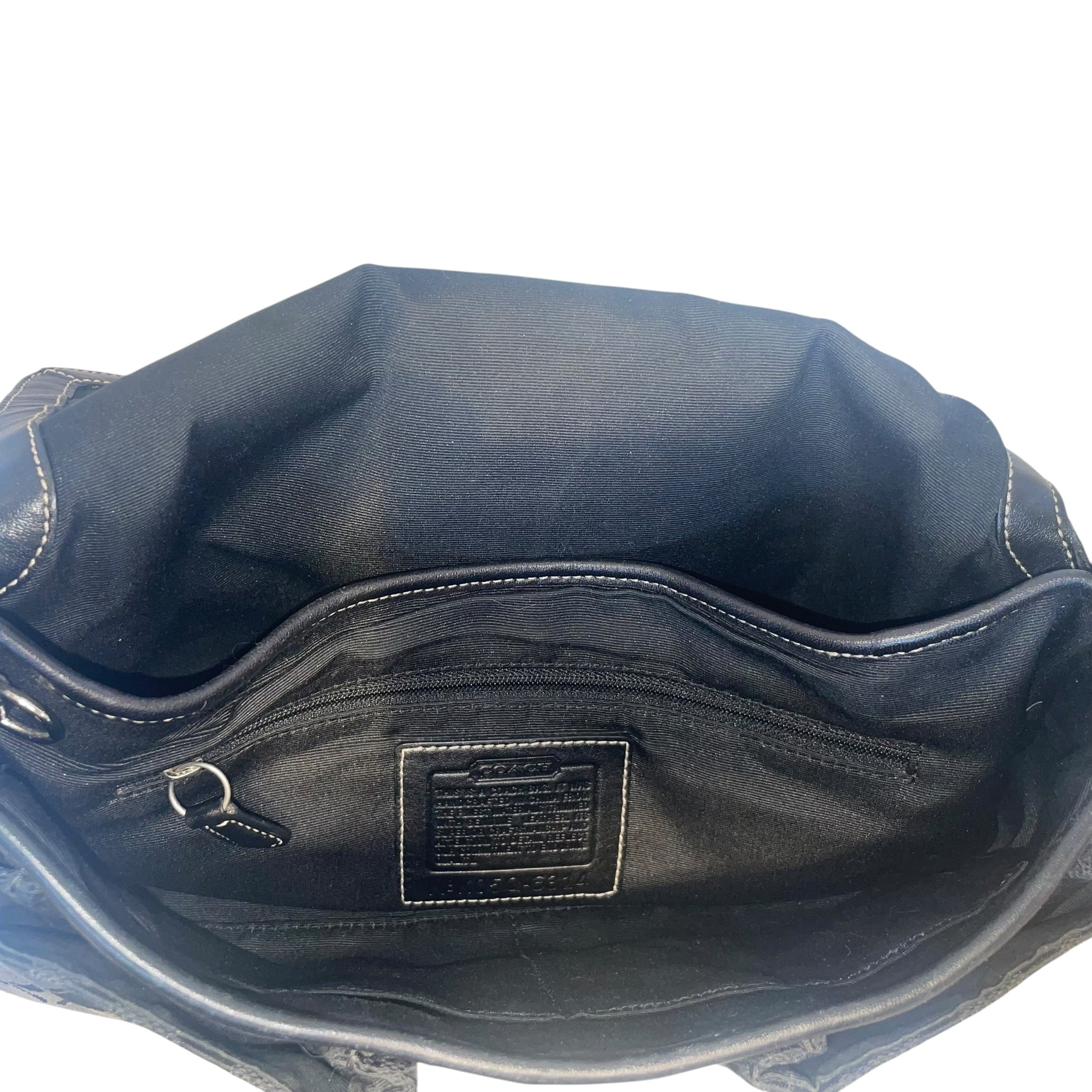 COACH/Hand Bag/Monogram/BLK/#k05q6314/slvr hardware view 6