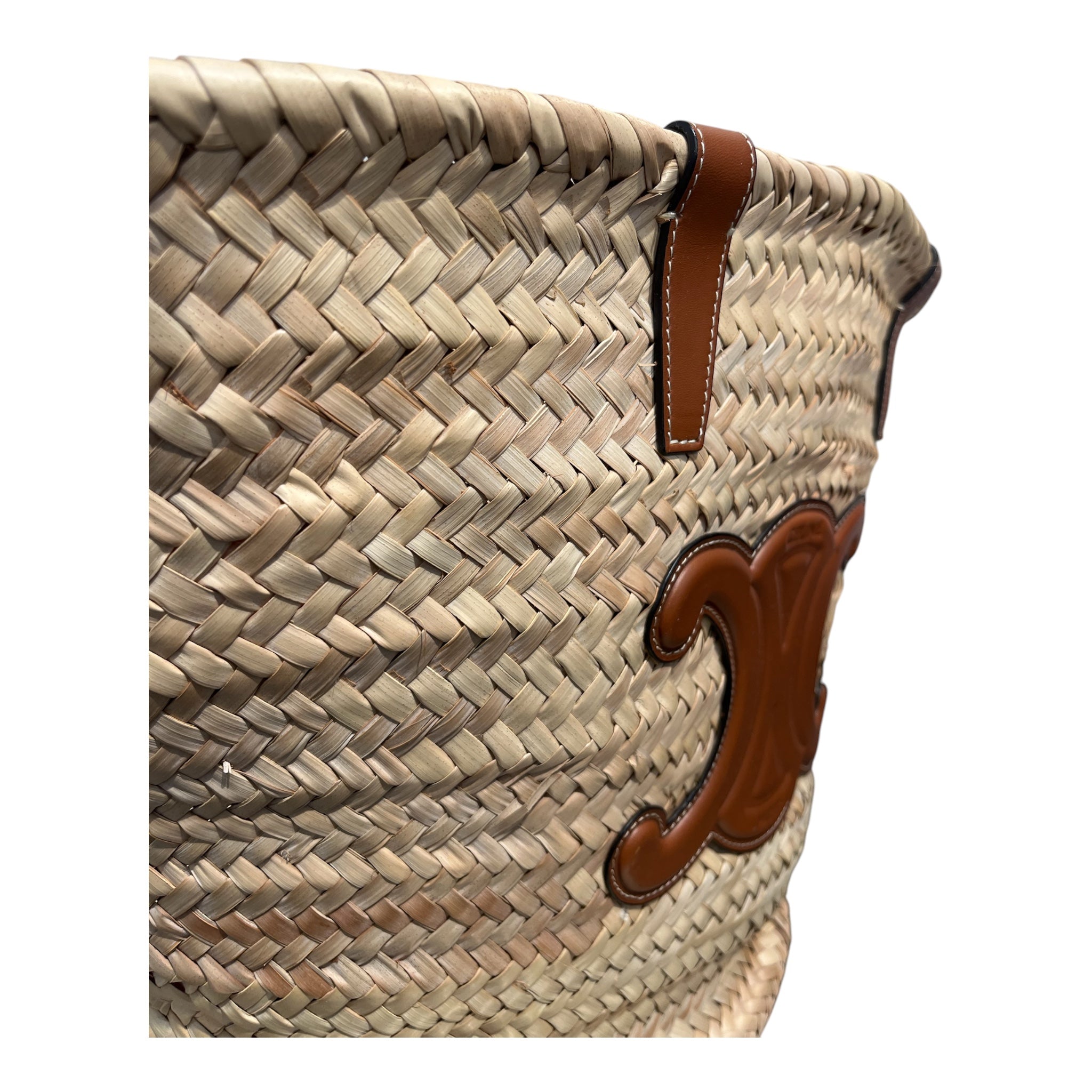 CELINE/Tote Bag/Border/BEG/CLASSIC PANIER TRIOMPHE WOVEN view 6