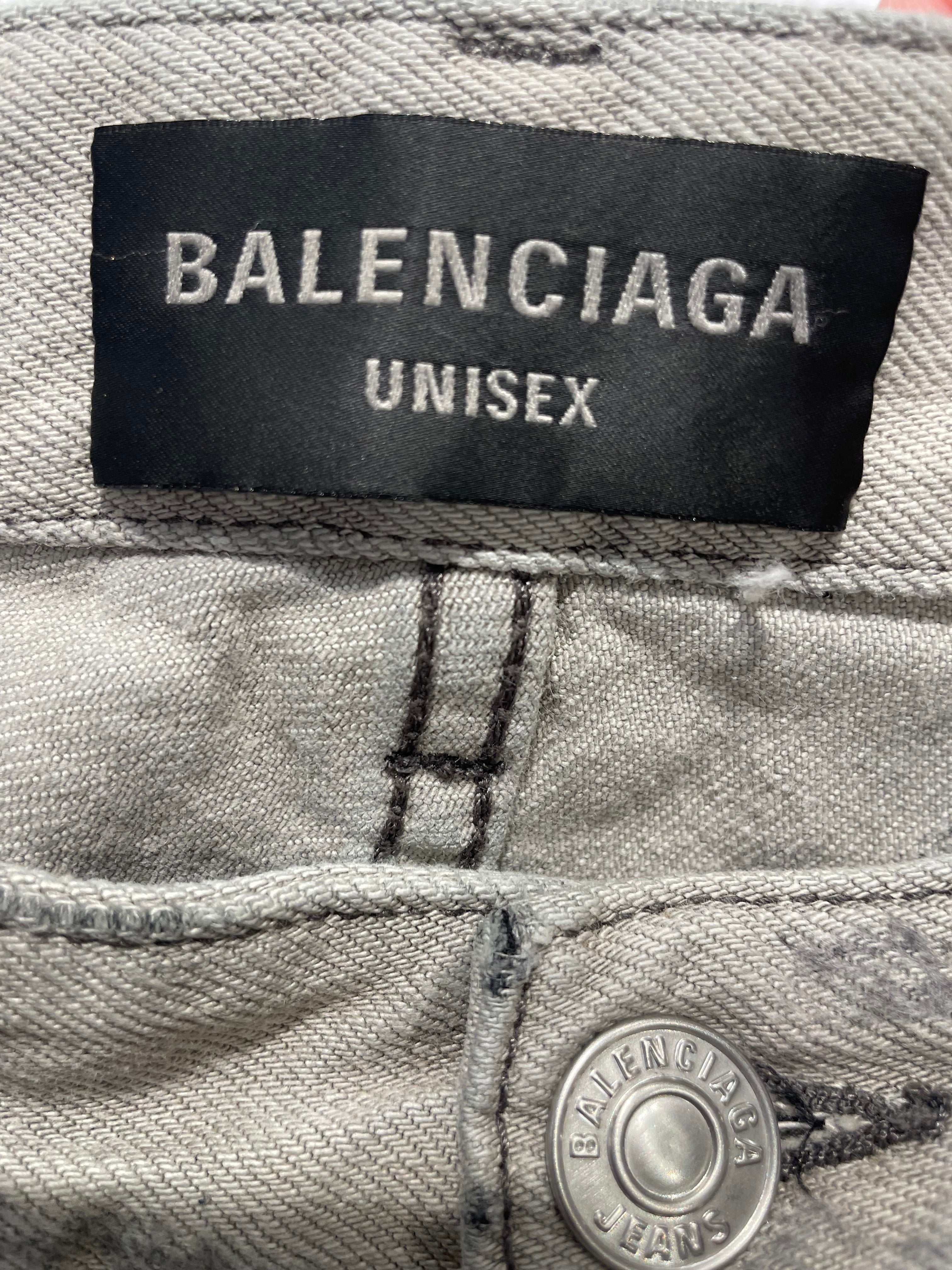BALENCIAGA/Pants/Cotton/SLV/Distressed/SUPER DESTROYED view 3