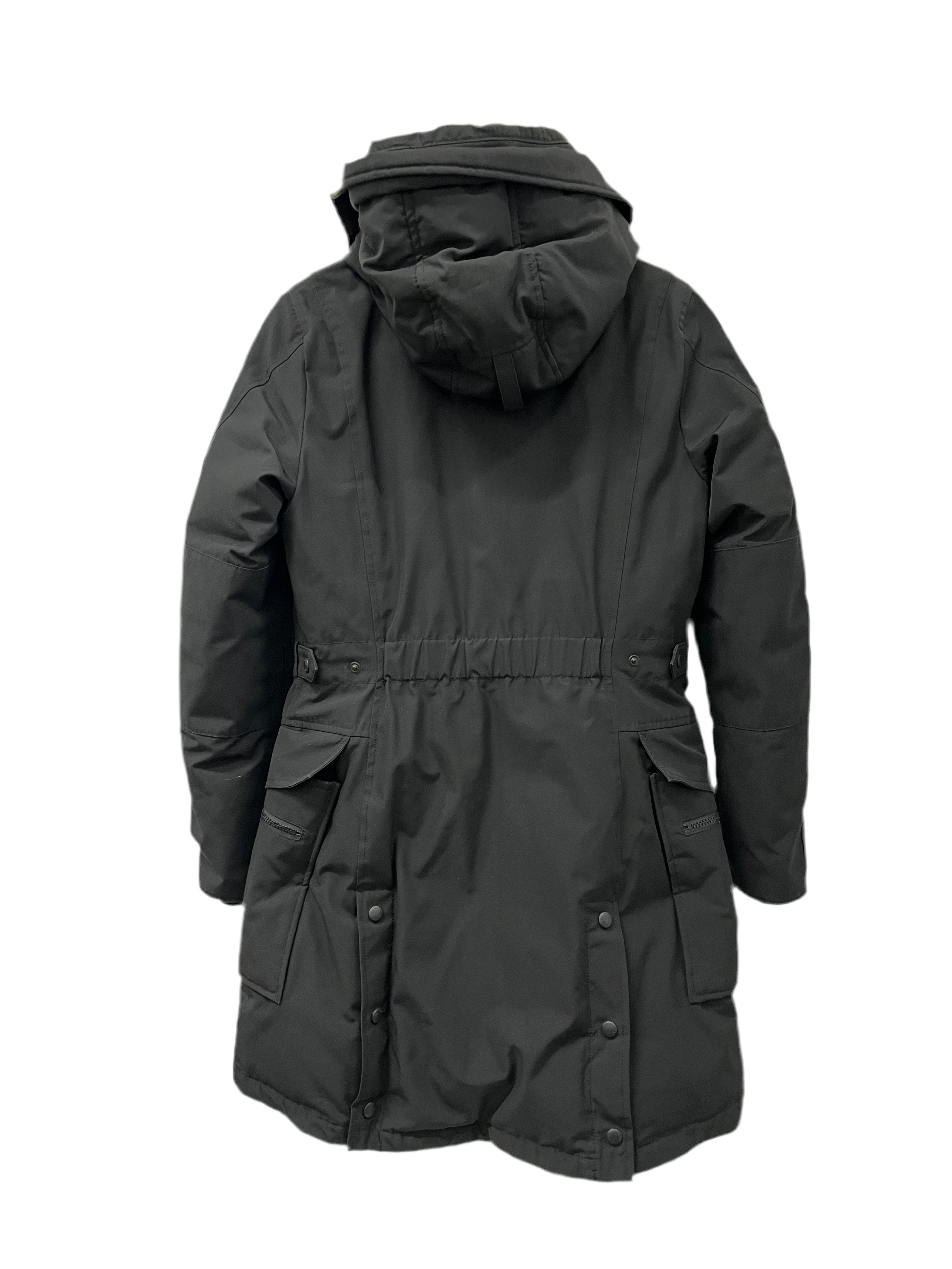 CANADA GOOSE/Coat/M/Polyester/BLK/Single Breasted/LONG COAT, 3 HAND POCKETS view 2