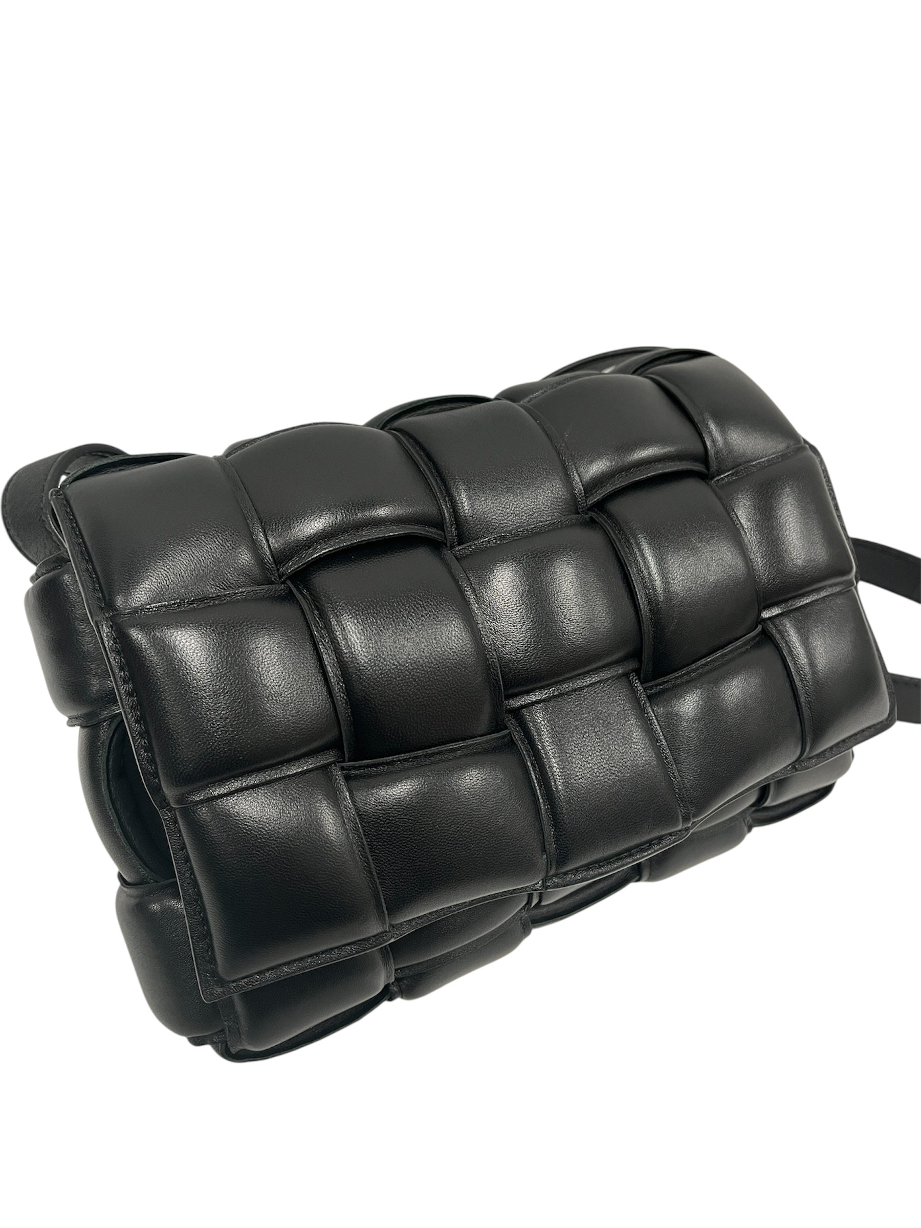 BOTTEGA VENETA/Cross Body Bag/Lambskin/BLK/Black Padded Cassette view 6