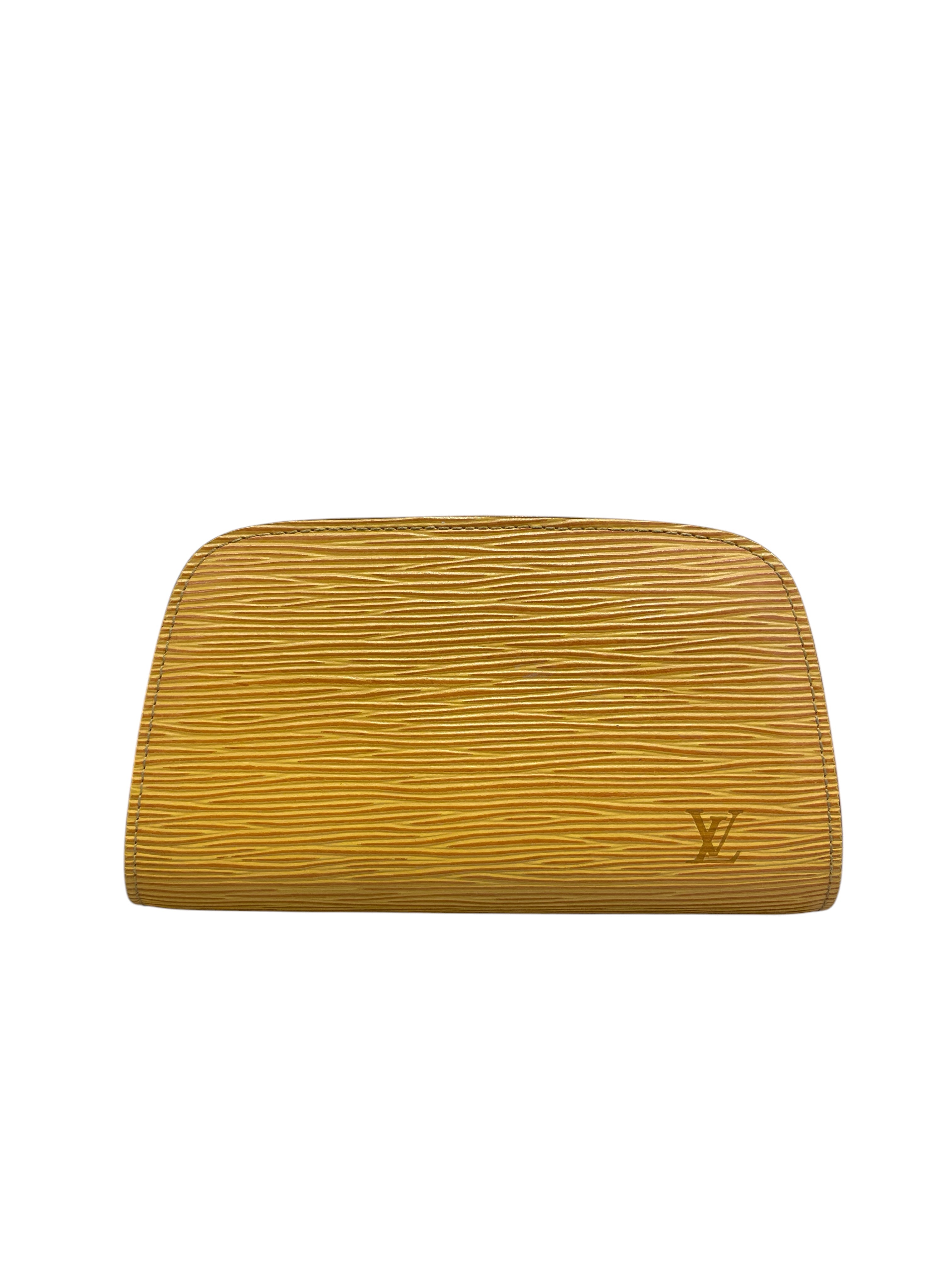 LOUIS VUITTON/Pouch/Leather/YEL/Dauphine PM POUCH view 1