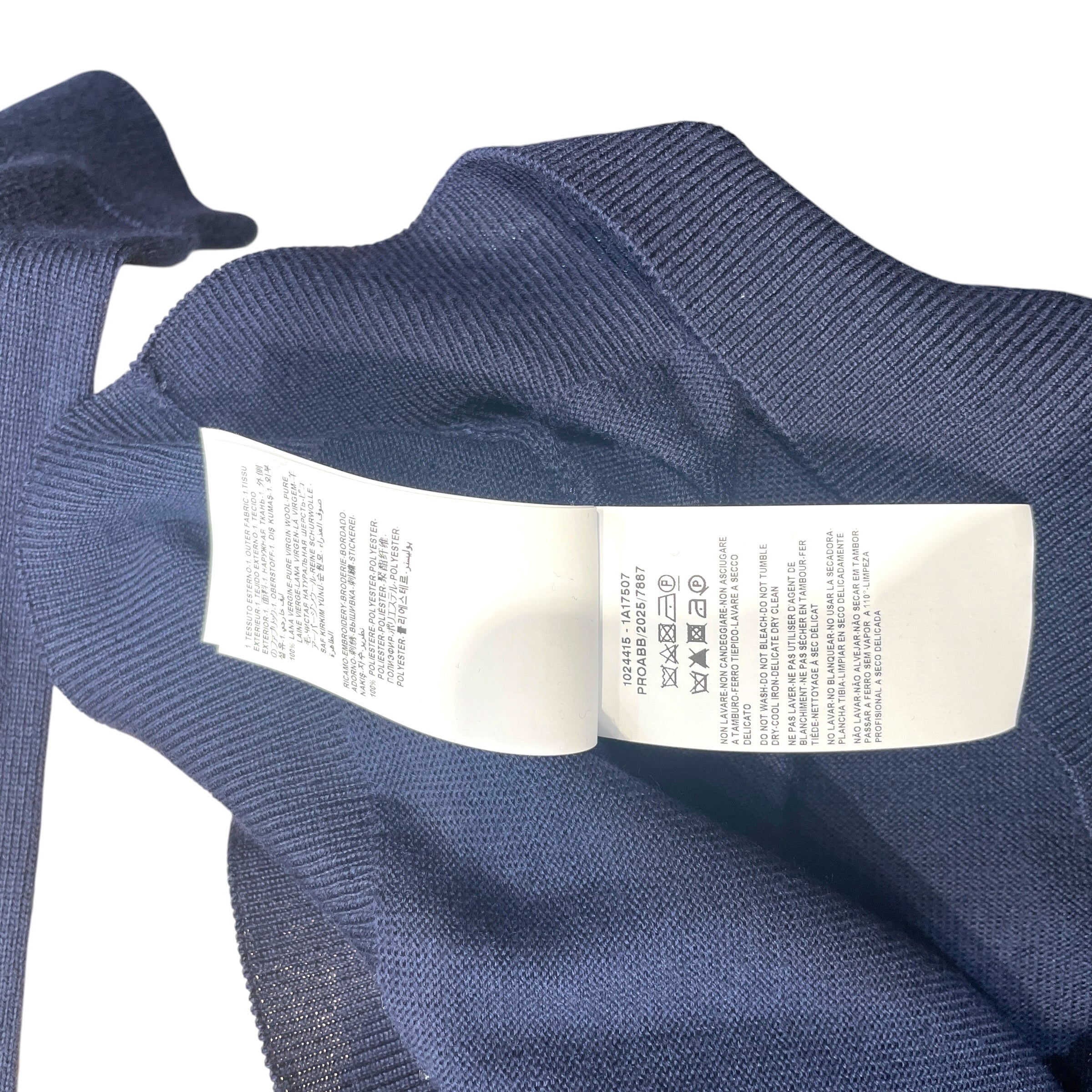 VERSACE/Sweater/M/Cotton/NVY/Cotton Knit Logo Top view 6