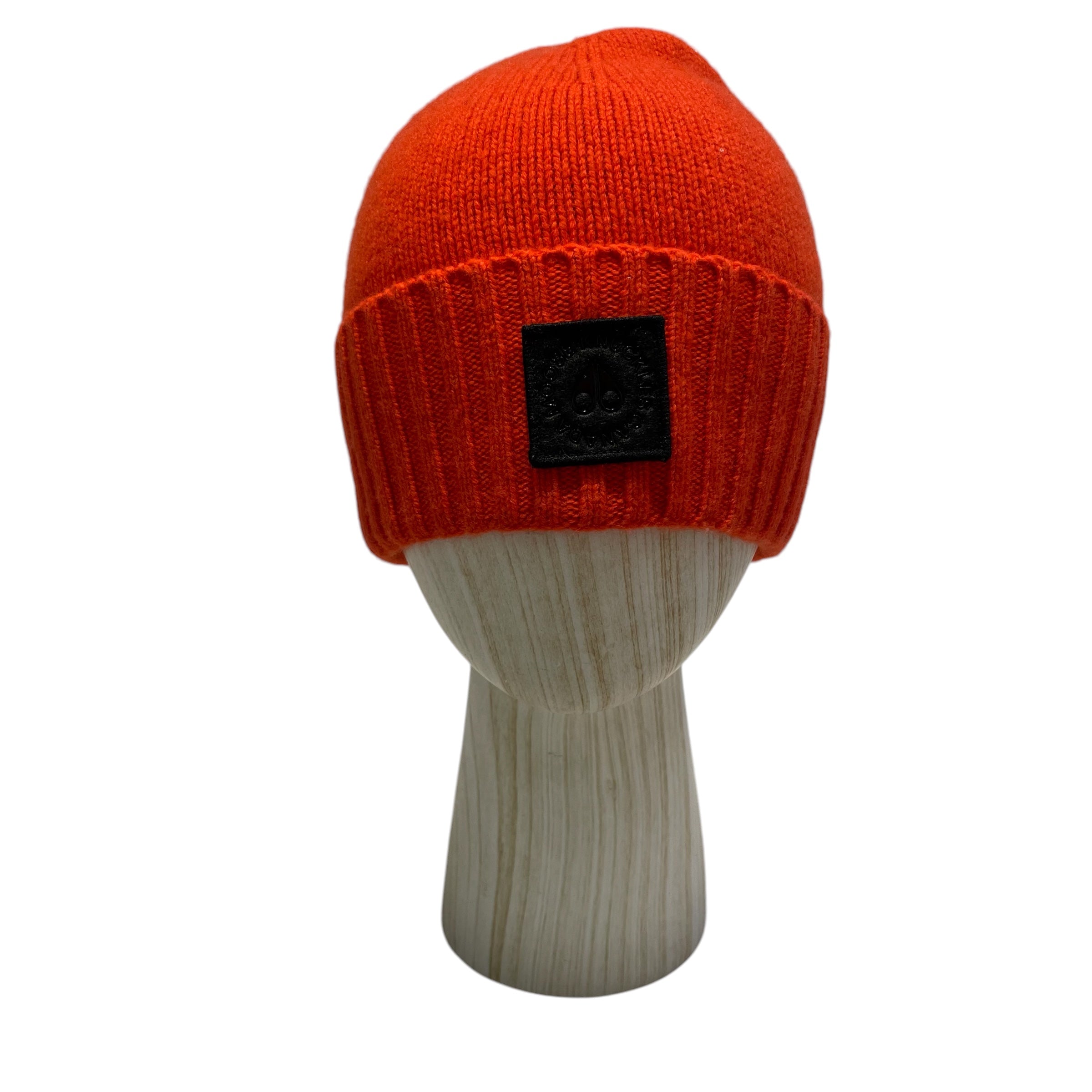 MOOSE KNUCKLES/Beanie/OS/Cotton/ORN/M's/BLK LOGO ON FRNT view 1