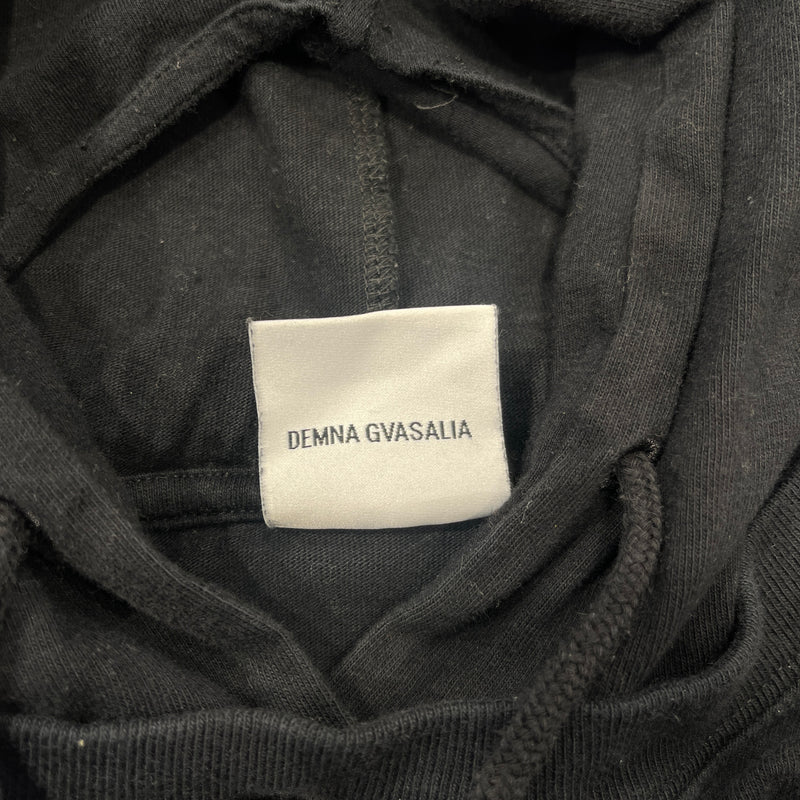 VETEMENTS/Hoodie/L/Cotton/BLK/PRESIDENT Ski mask hoodie