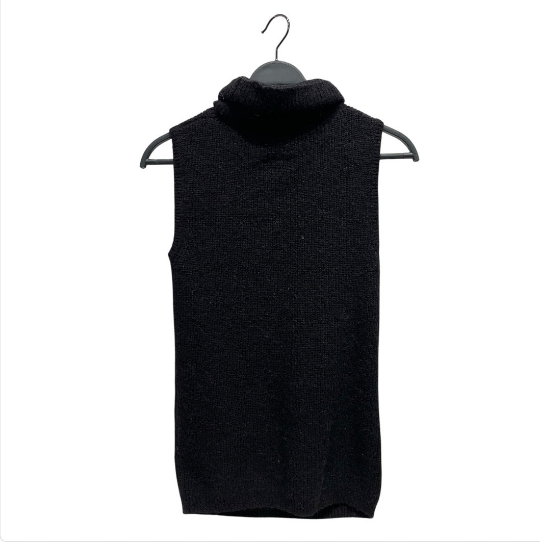 MM6/Sweater/1/Cotton/BLK/distressed-sleeveless jumper view 2