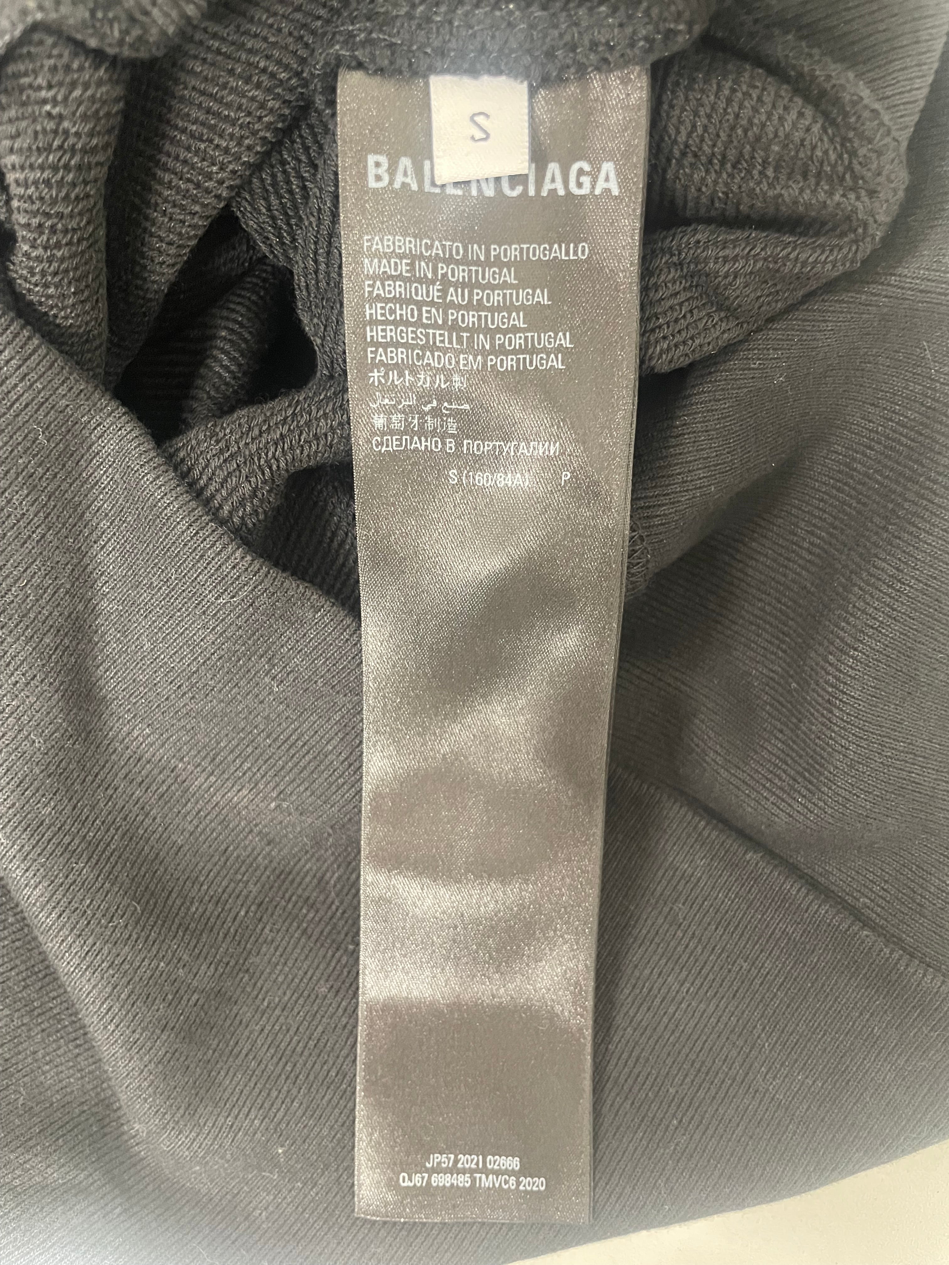 BALENCIAGA/Hoodie/S/Cotton/BLK/JP57 2021 02666 view 4
