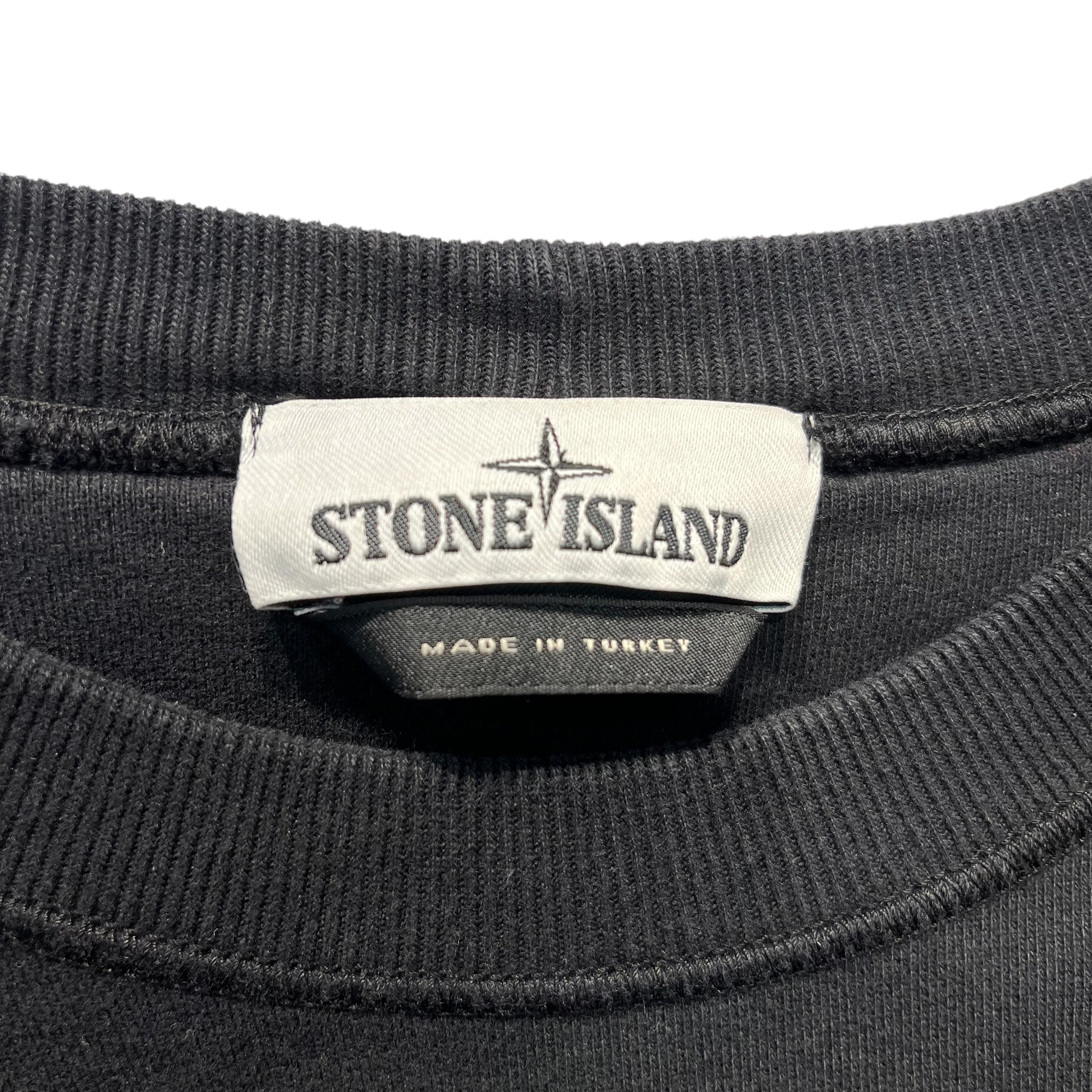 STONE ISLAND/Sweatshirt/S/Cotton/BLK/ view 3