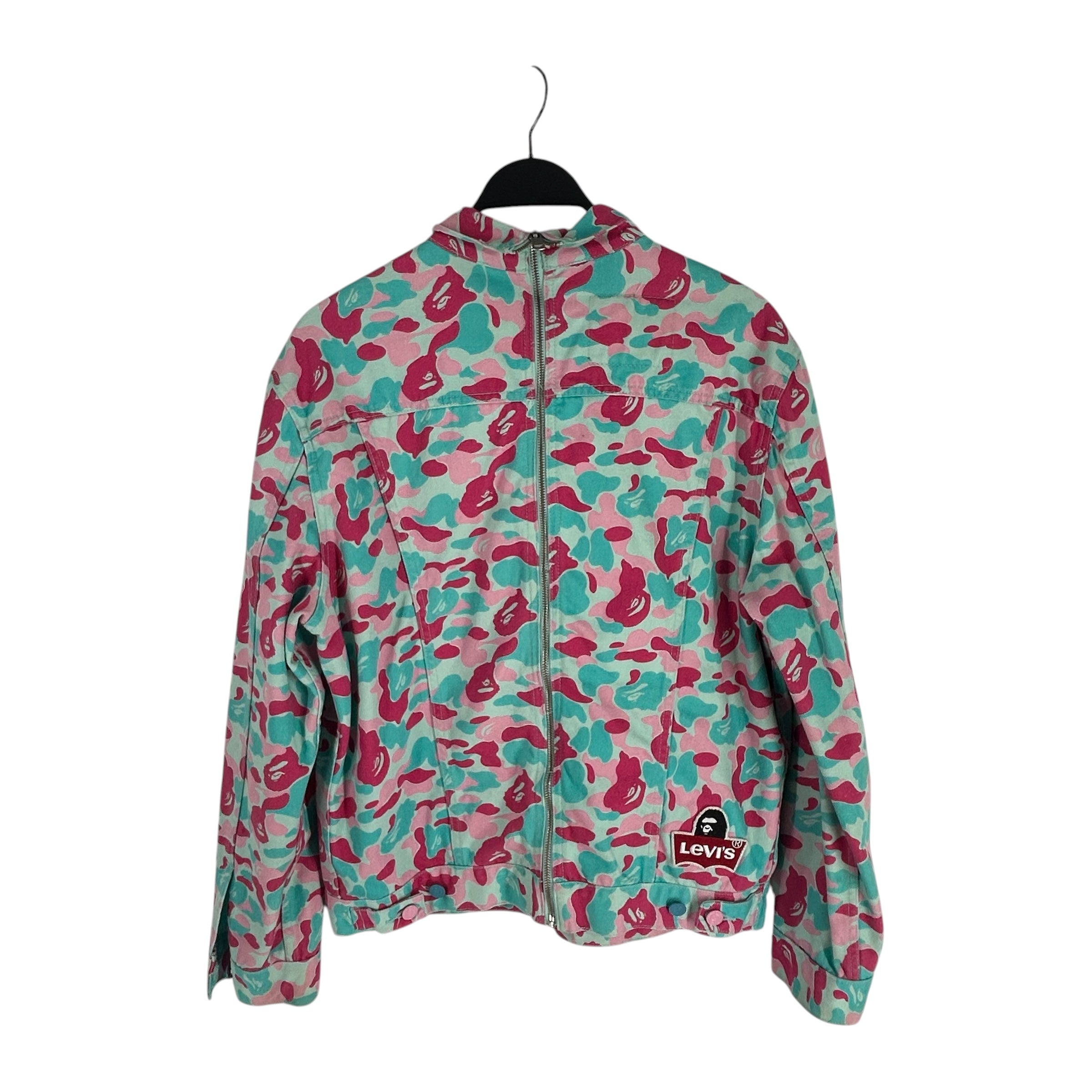 Levi's/A BATHING APE/Denim Jkt/L/Cotton/MLT/All Over Print/A-AB 70555 COTTON CANDY view 2