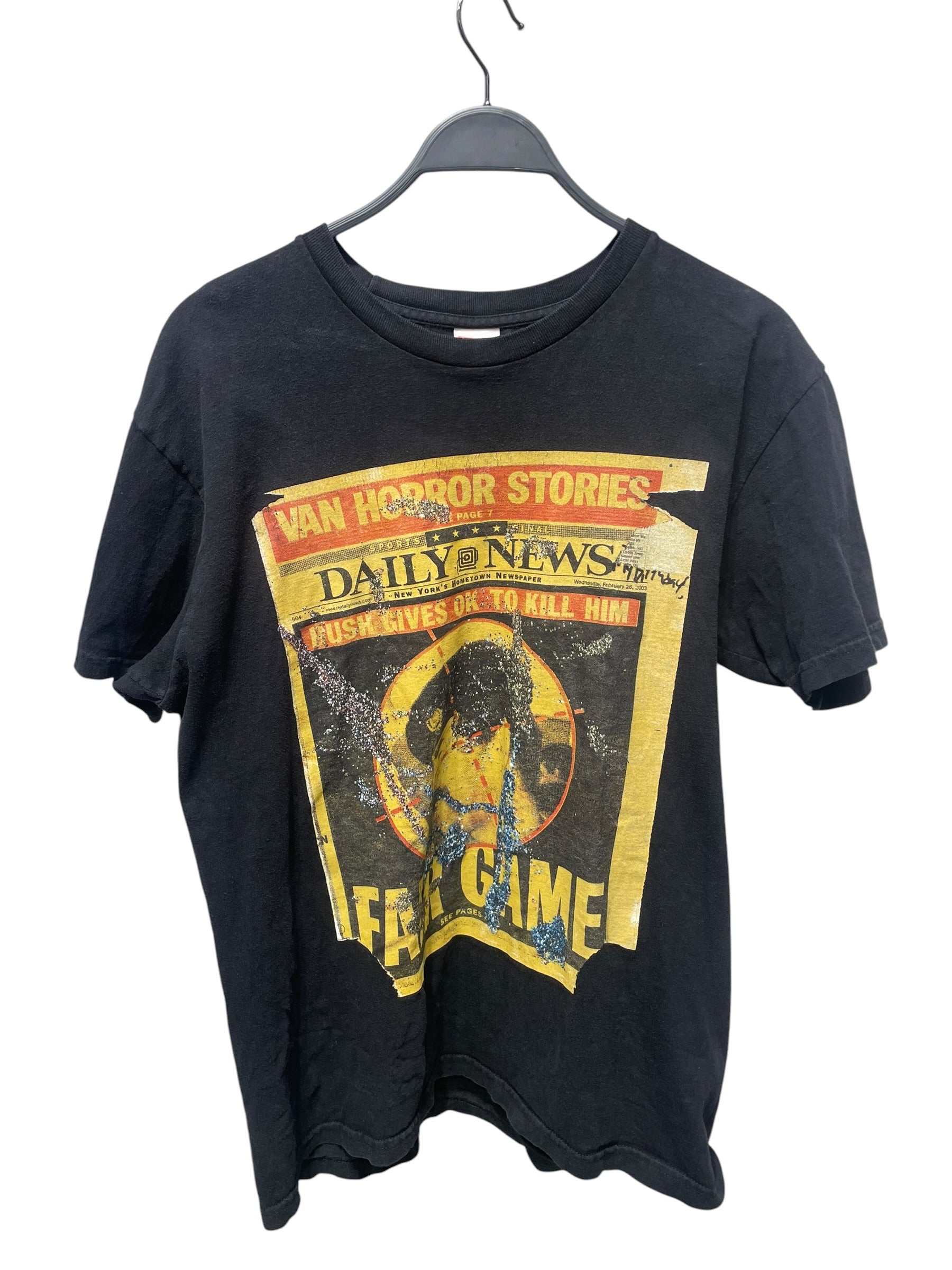 Supreme/T-Shirt/L/Cotton/BLK/Graphic/dash snow fair game view 1