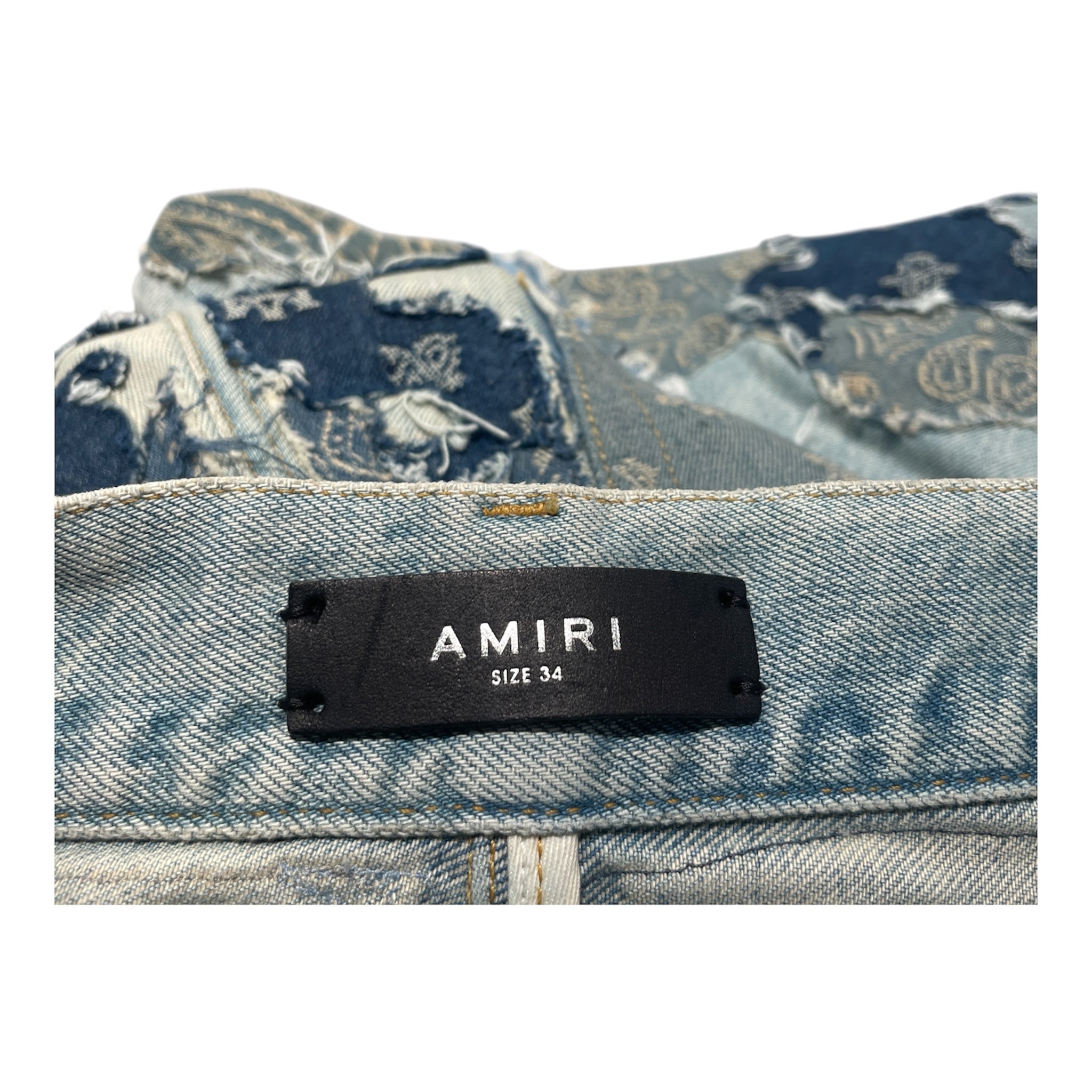 AMIRI/Straight Pants/34/Denim/BLU/All Over Print/ view 3