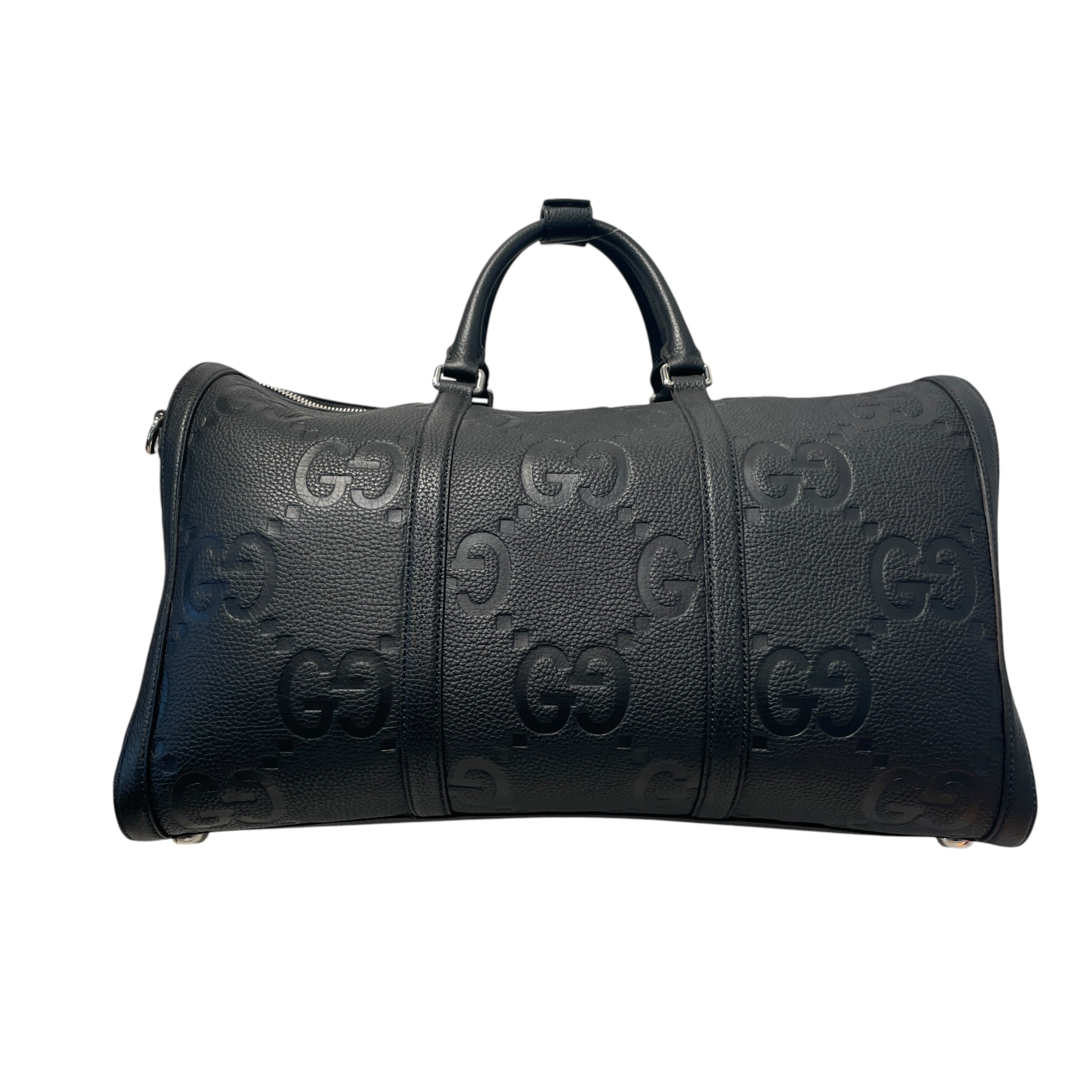 GUCCI/Luggage/Monogram/Leather/BLK/Jumbo Weekender view 2