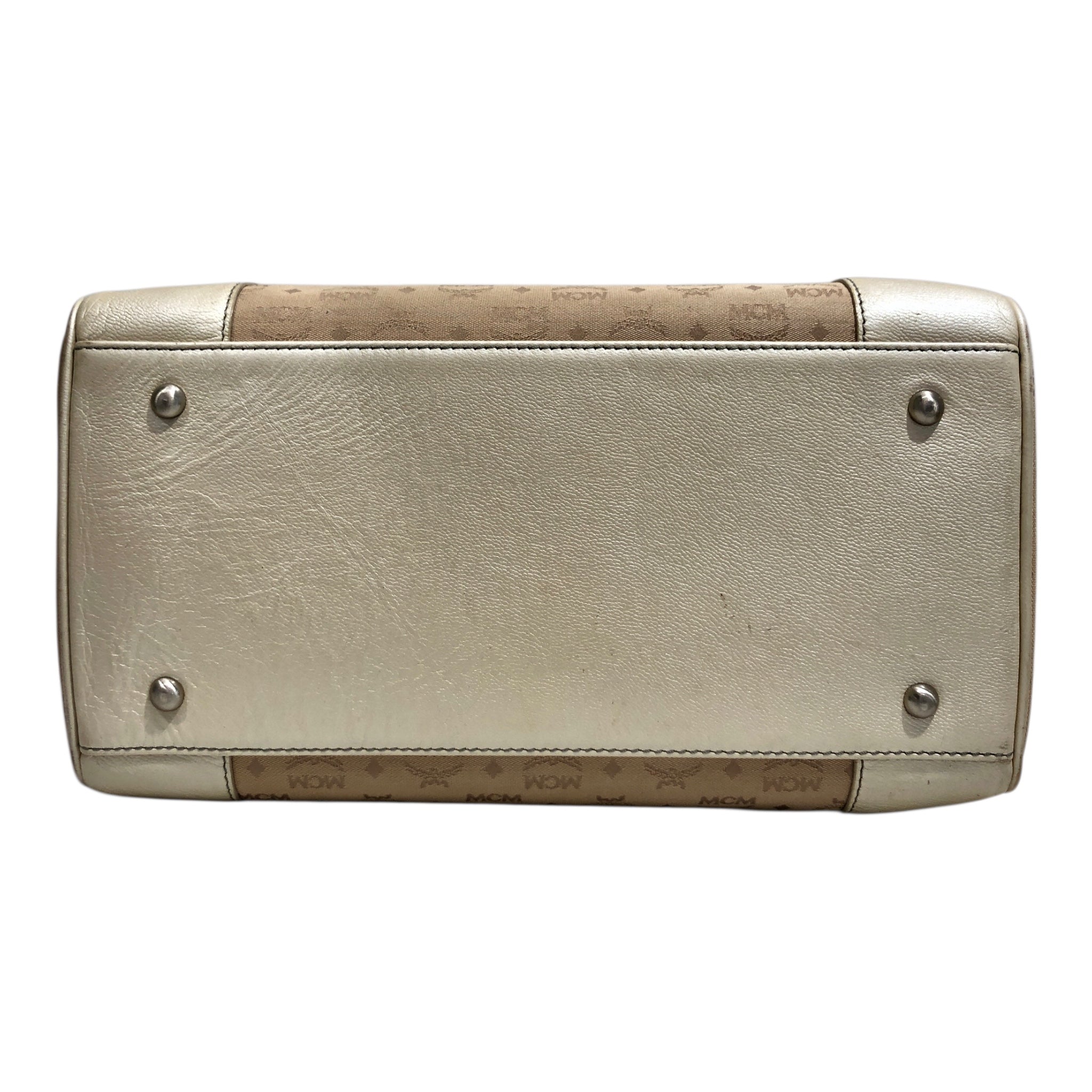 MCM/Hand Bag/Monogram/Cotton/BEG/ view 3