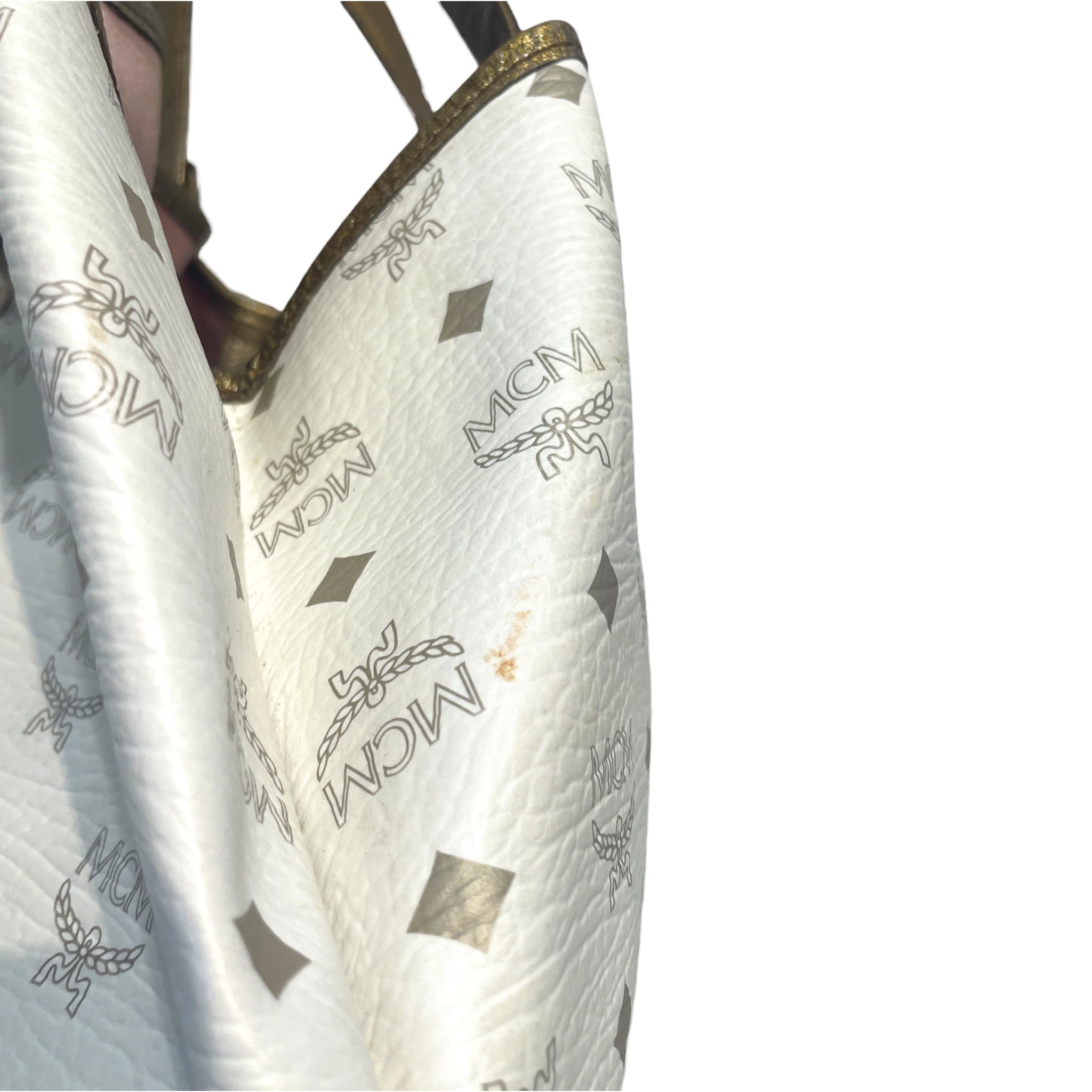 MCM/Tote Bag/Monogram/Leather/WHT/Lion Mongoram Tote view 5