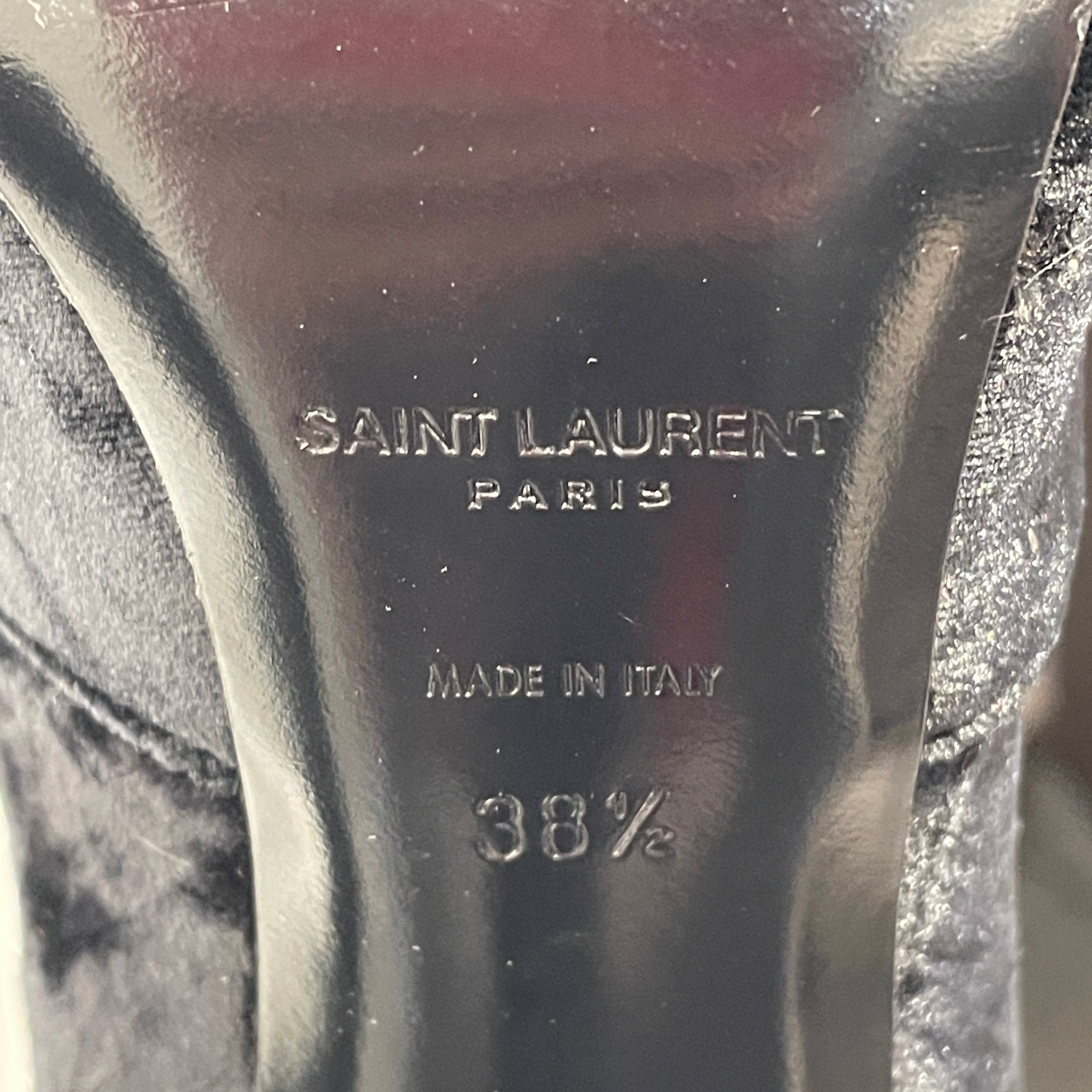SAINT LAURENT/Long Boots/EU 38.5/Velour/BLK/ view 3