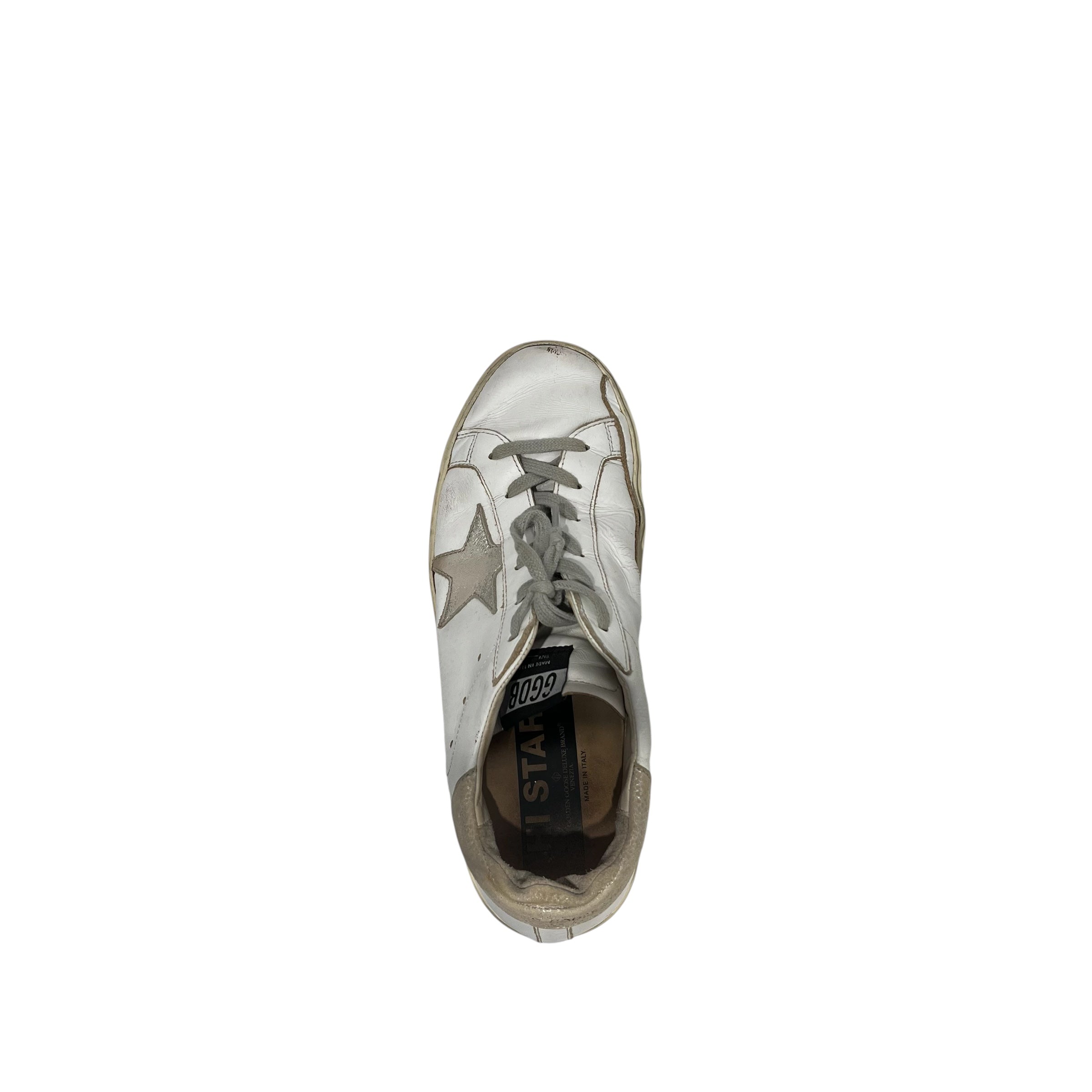 GOLDEN GOOSE/Low-Sneakers/Leather/WHT/hi-star view 3