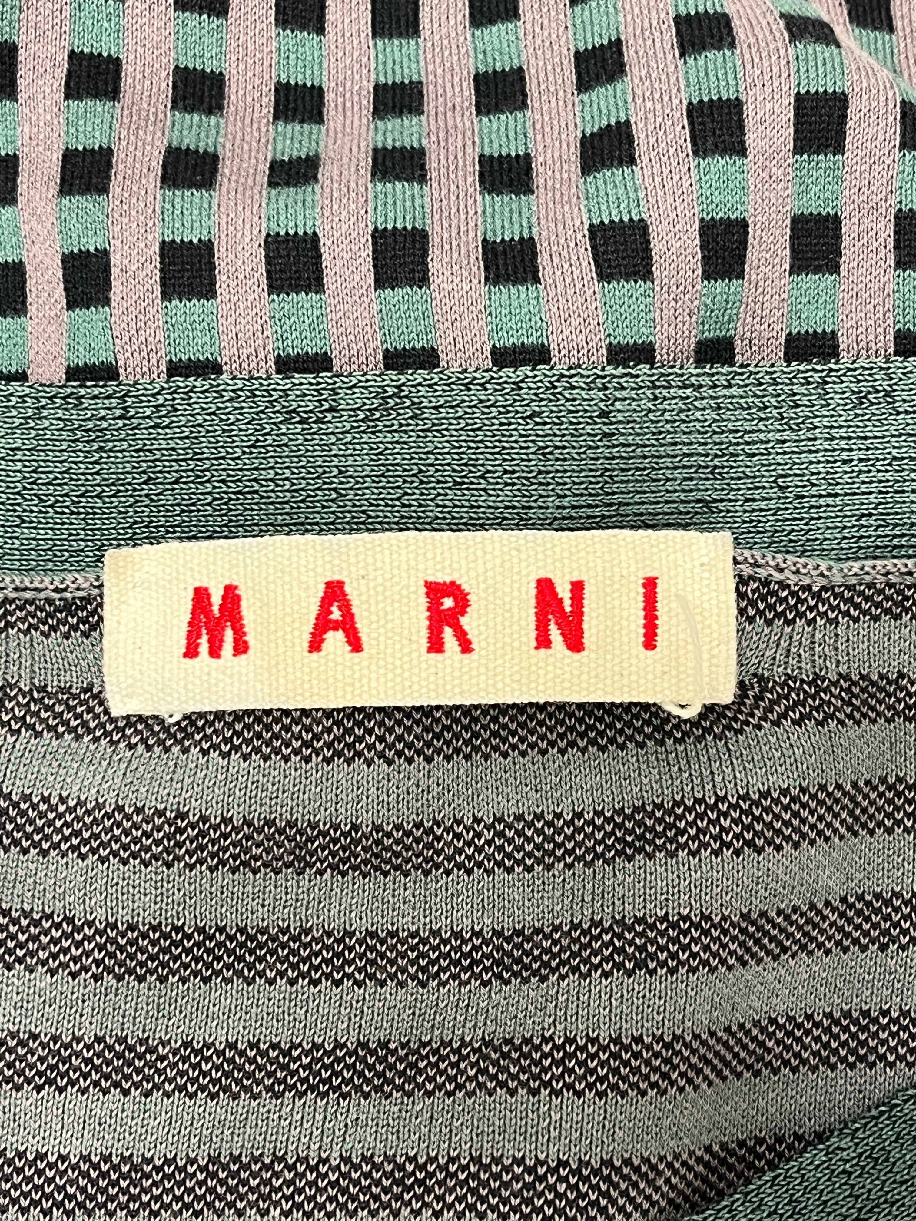 MARNI/Cardigan/46/Hombre Check/Cotton/GRN/PRPLE/GRY/BLK LIGHT CARDI view 3
