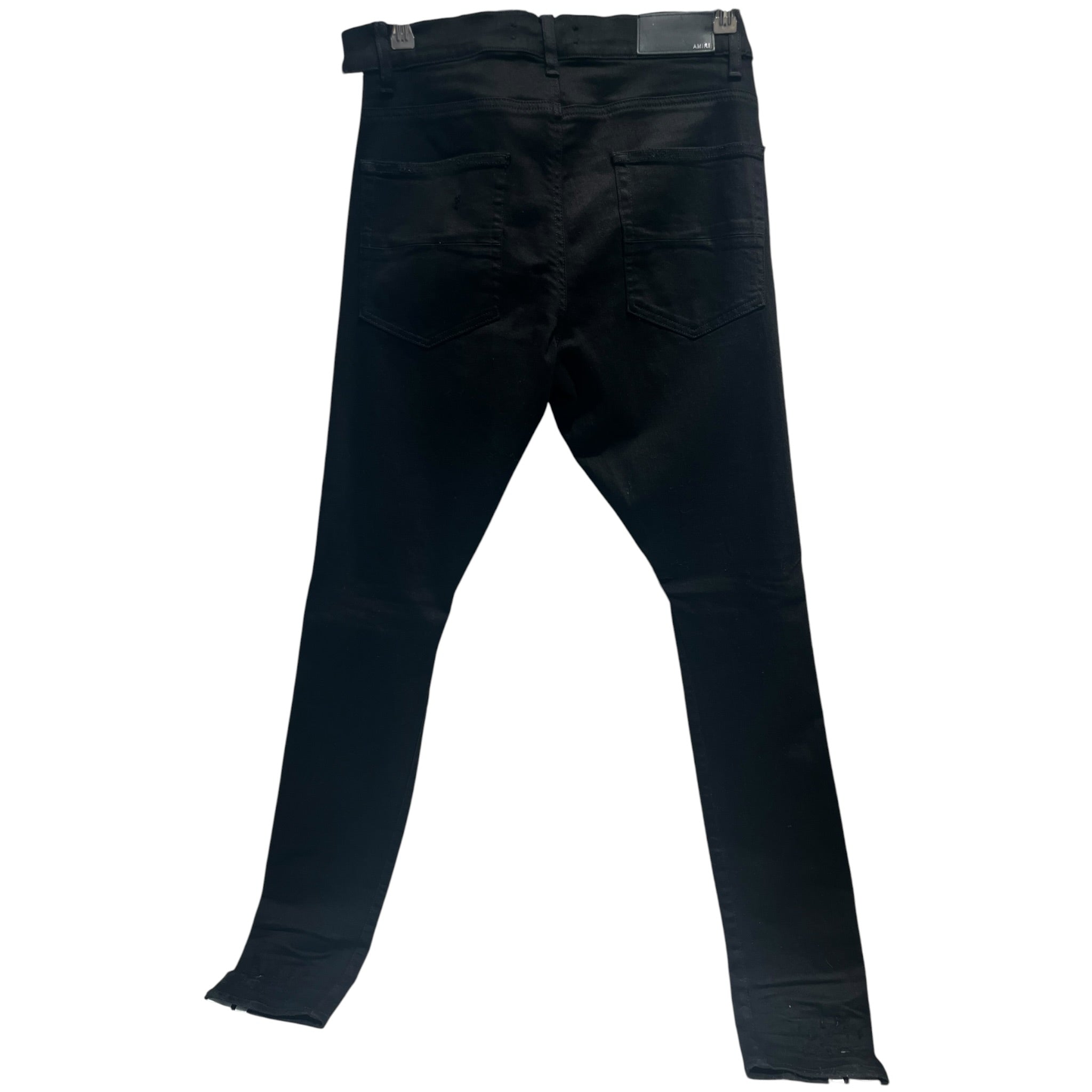 AMIRI/Skinny Pants/34/Cotton/BLK/white painted stripes view 2