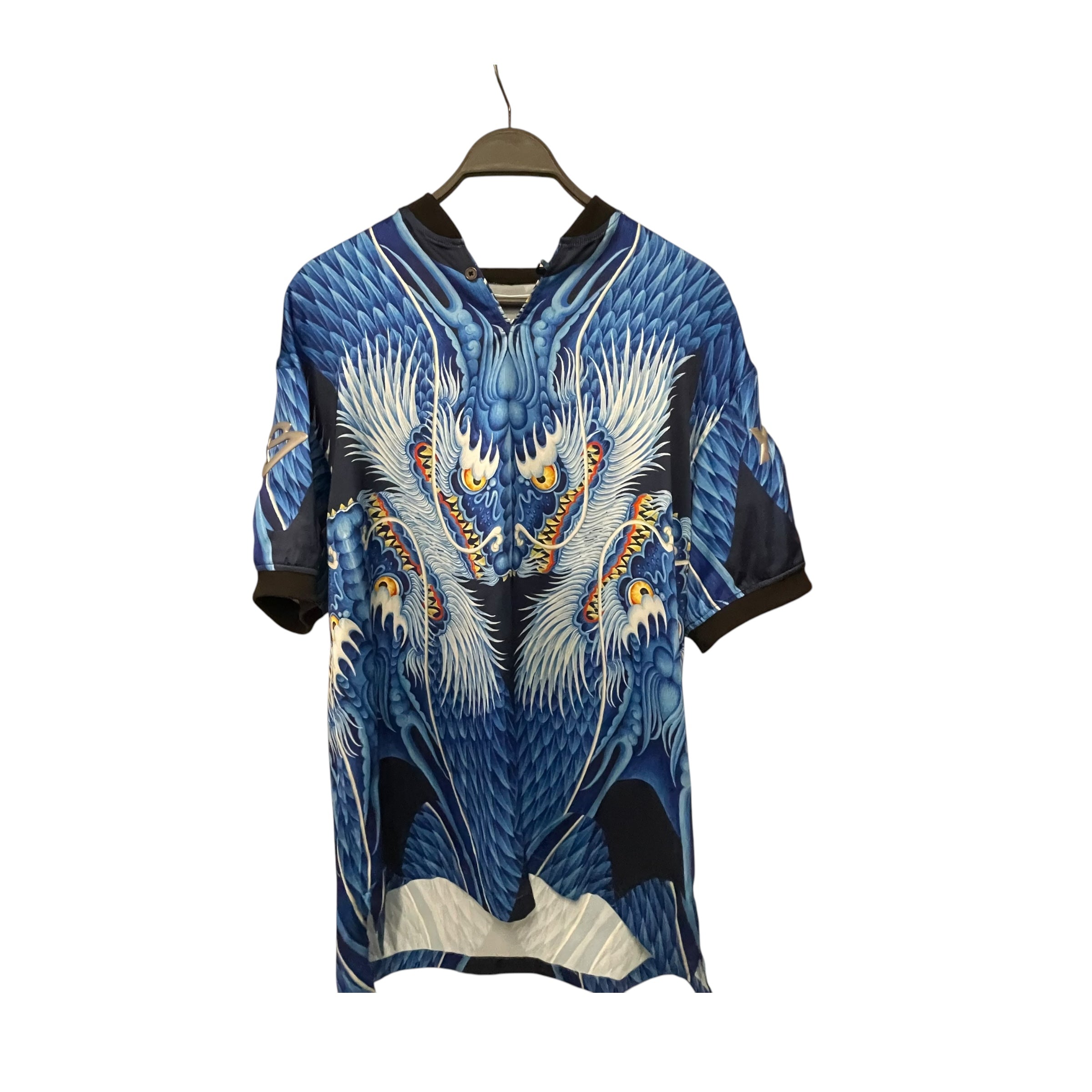 Y-3/T-Shirt/S/Polyester/BLU/Graphic/DRAGON GRAPHIC view 1