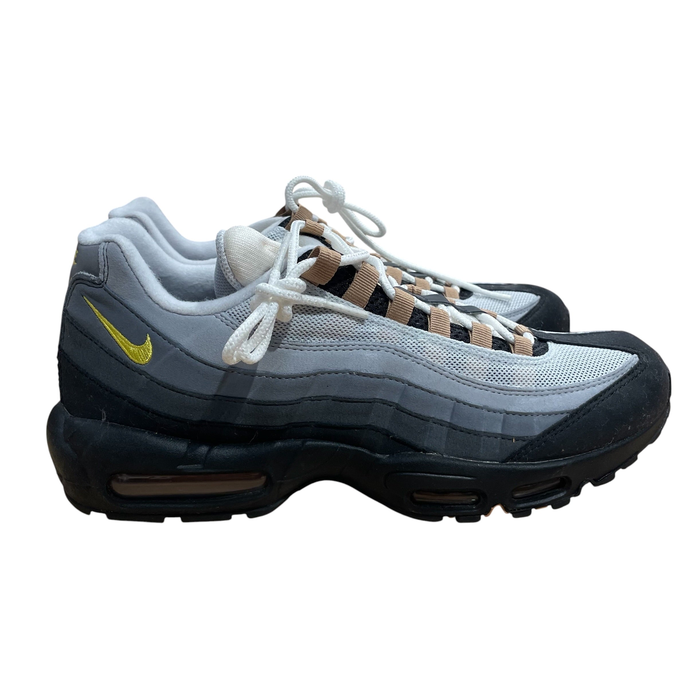 NIKE/Low-Sneakers/US 12/Cotton/GRY/AIR MAX 95 YELLOW STRIPE view 4
