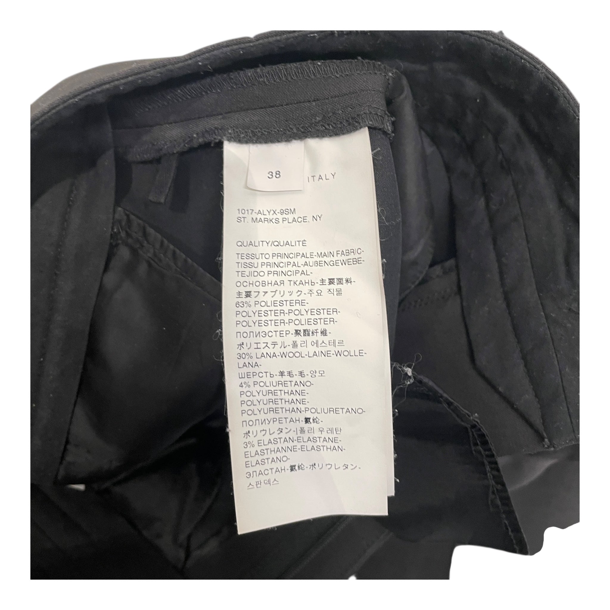 1017 ALYX 9SM(ALYX)/Straight Pants/S/Cotton/BLK/TAILORED CARGO PANTS view 4
