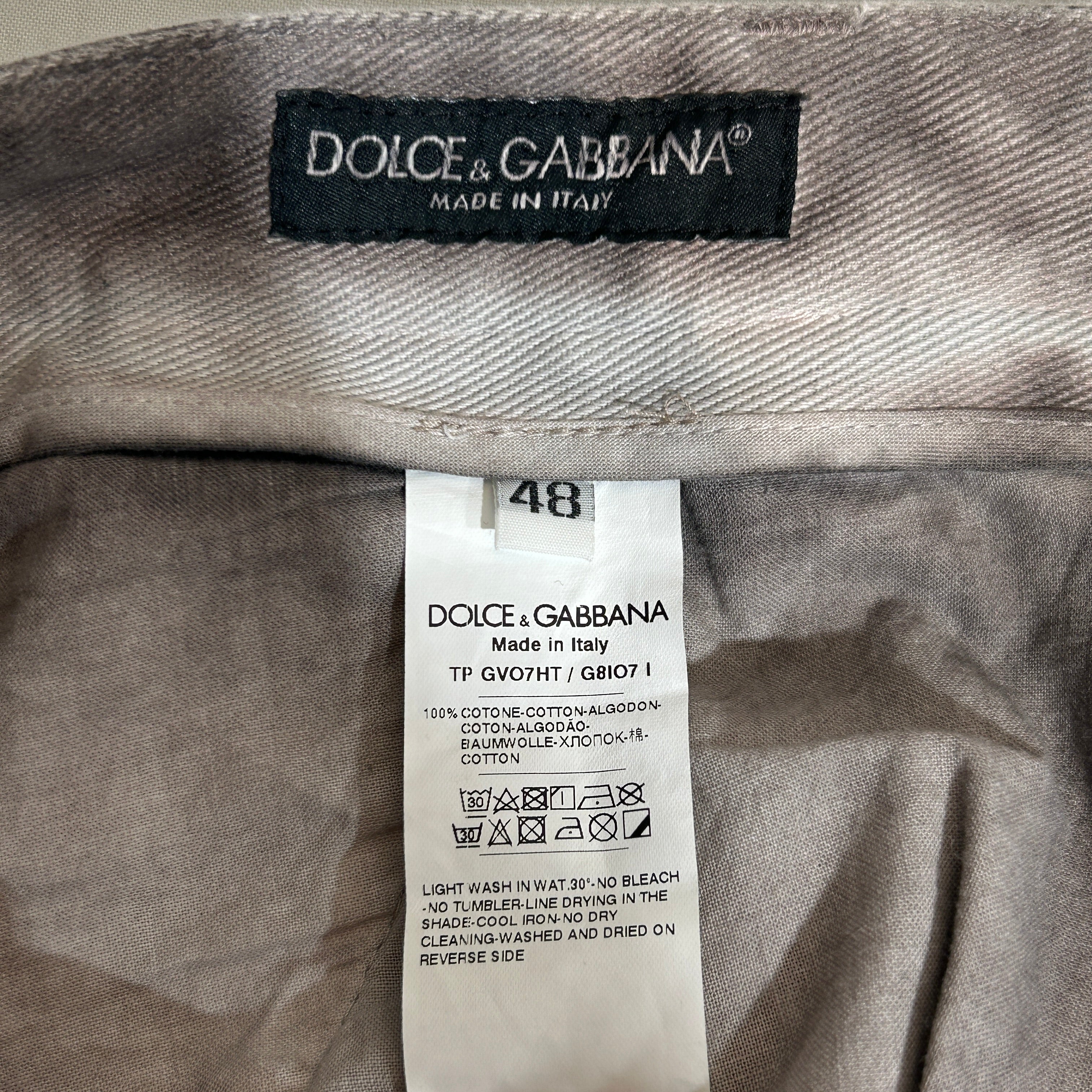 DOLCE&GABBANA/Shorts/48/Cotton/BRW/FADED WASH SHORTS view 3