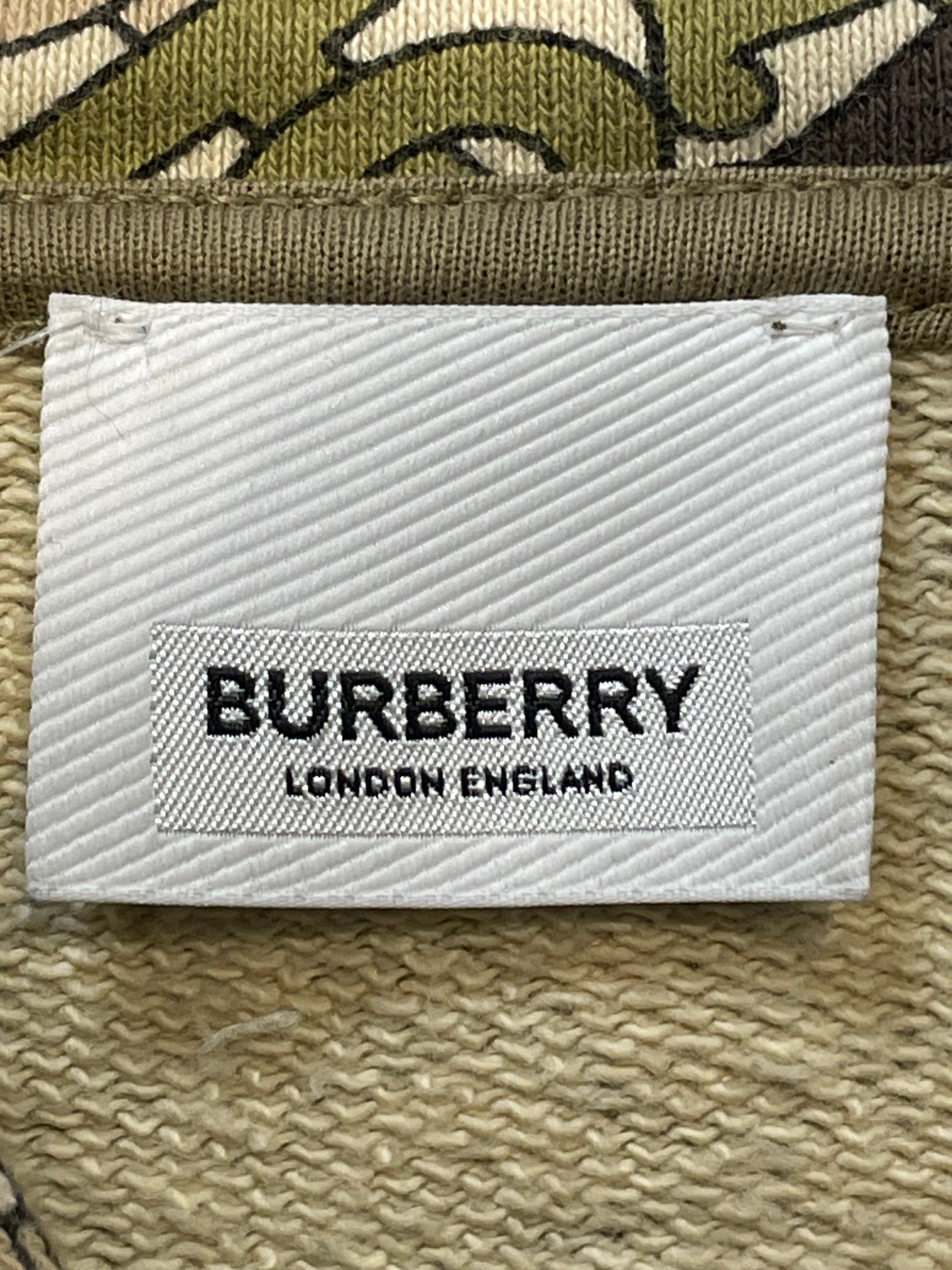 BURBERRY/Hoodie/S/Monogram/Cotton/KHK/red border hem view 3