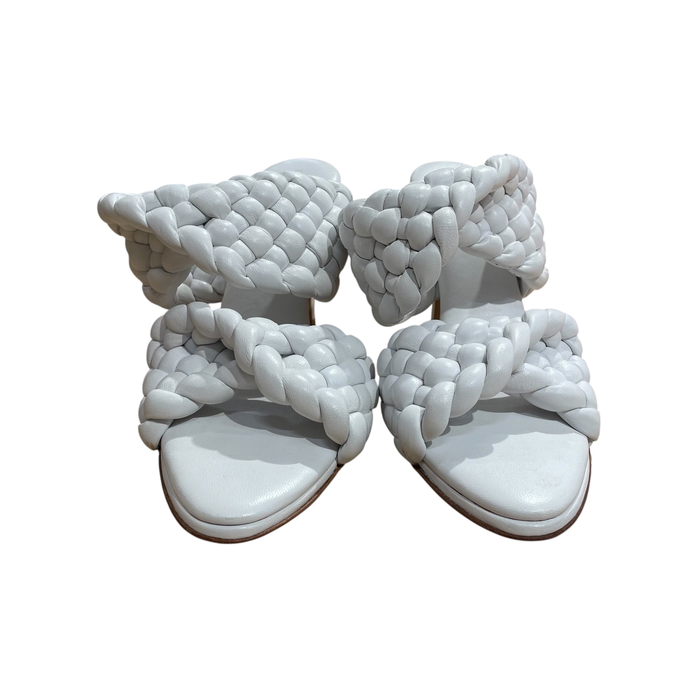 BOTTEGA VENETA/Heels/EU 36/Leather/WHT/BRAIDED TWIST BANDS view 3