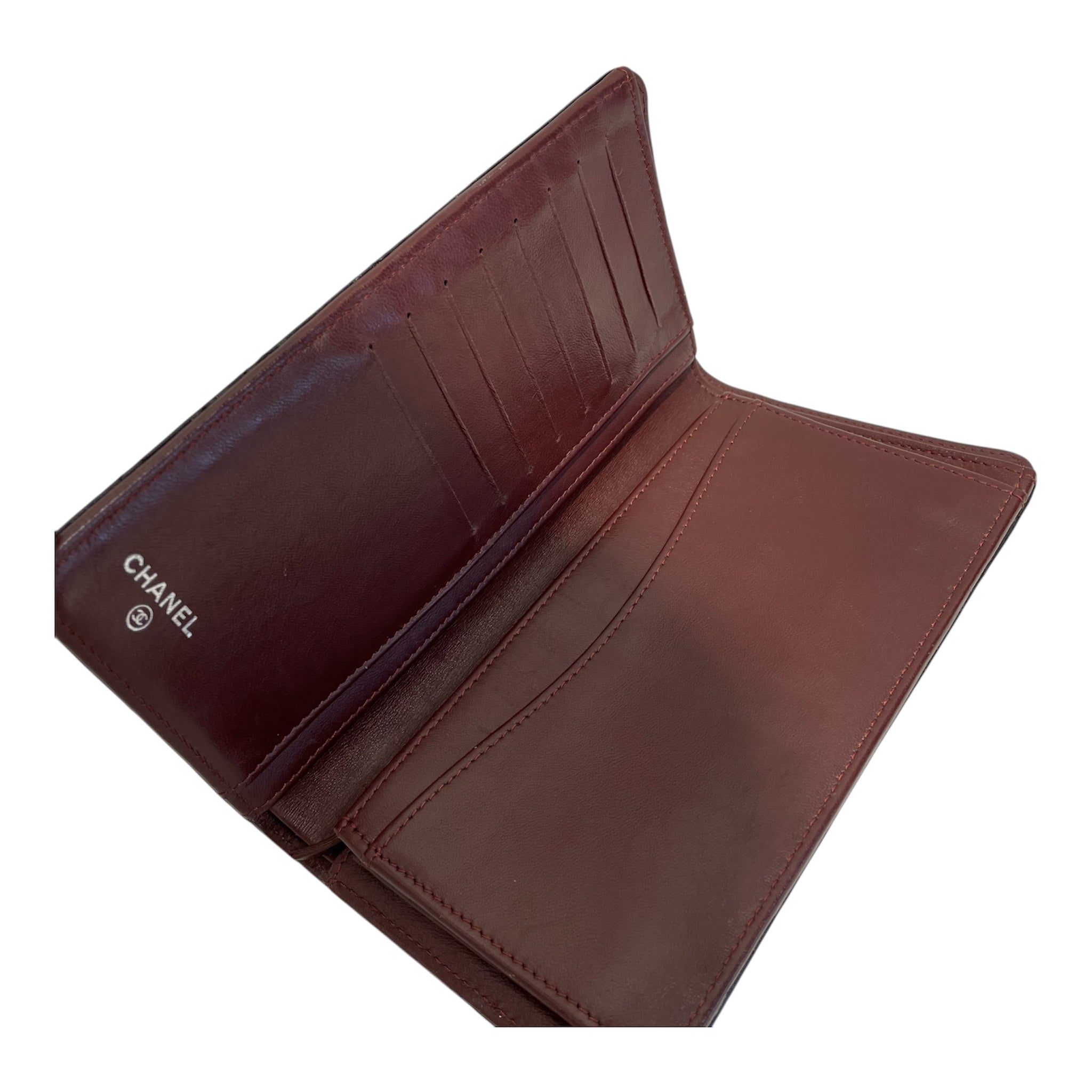 CHANEL/Bifold Wallet/Lambskin/BLK/Quilted Yen Wallet view 4