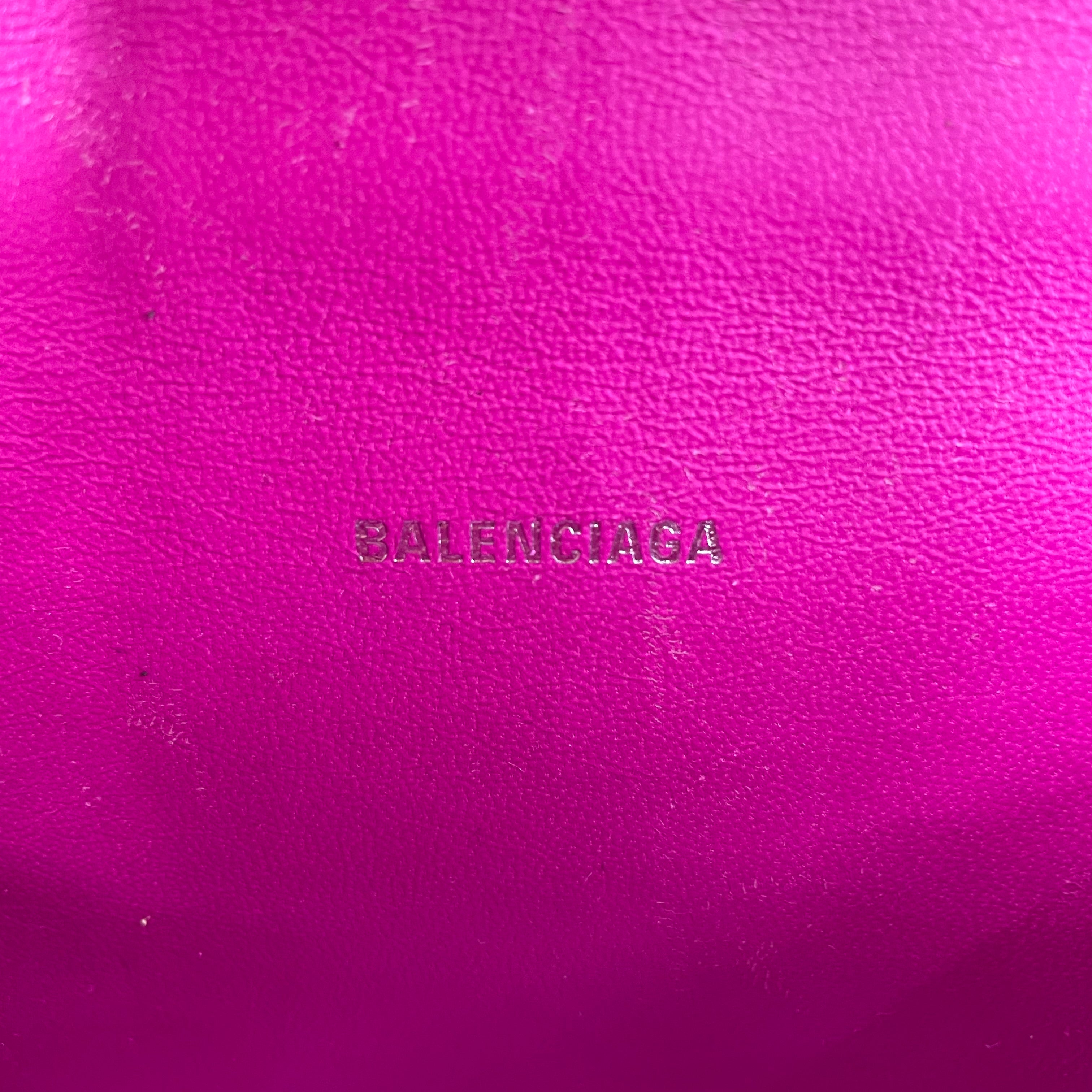 BALENCIAGA/Cross Body Bag/Graphic/Leather/PNK/GRAFFITI HOURGLASS view 6