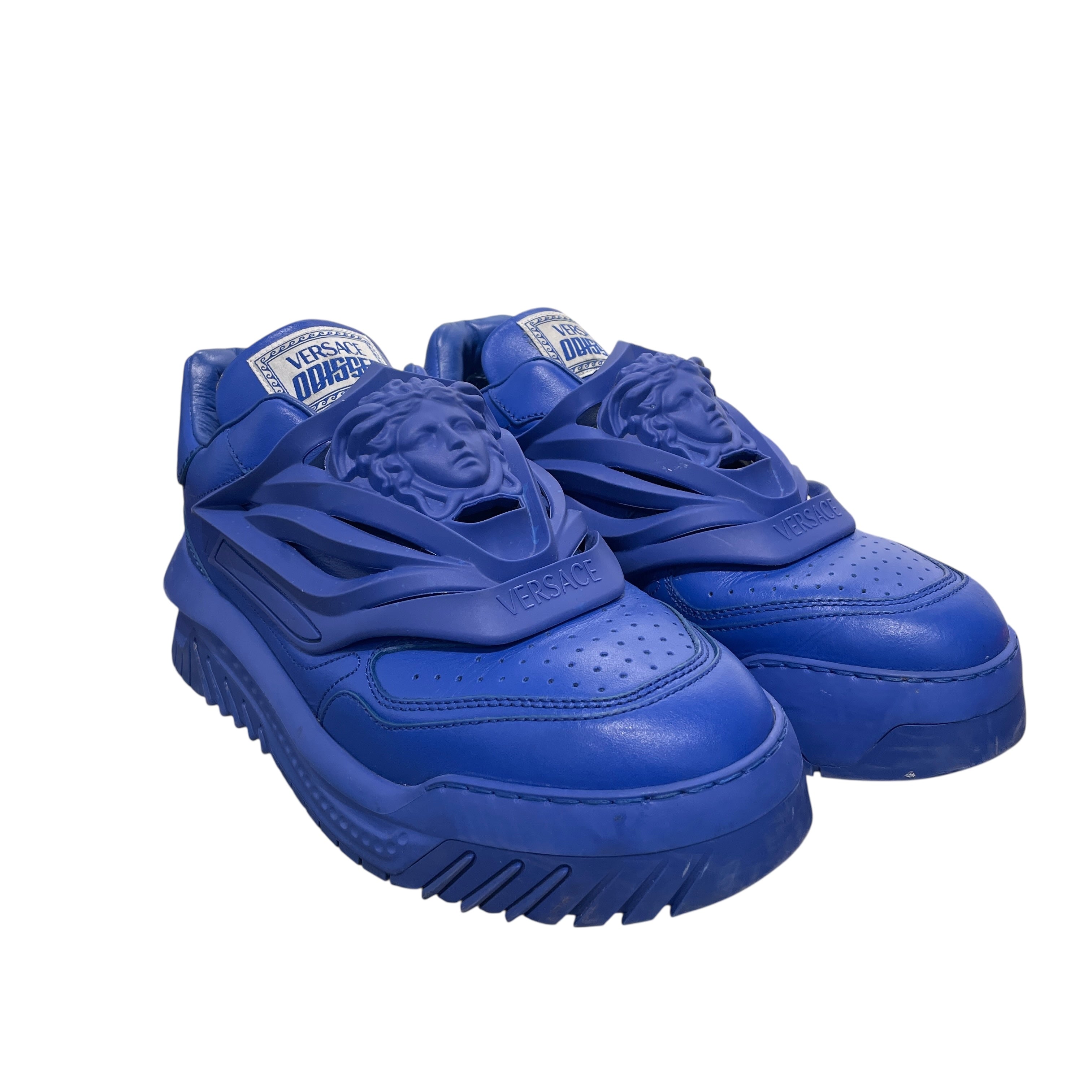 VERSACE/Low-Sneakers/EU 44/Leather/BLU/ view 1