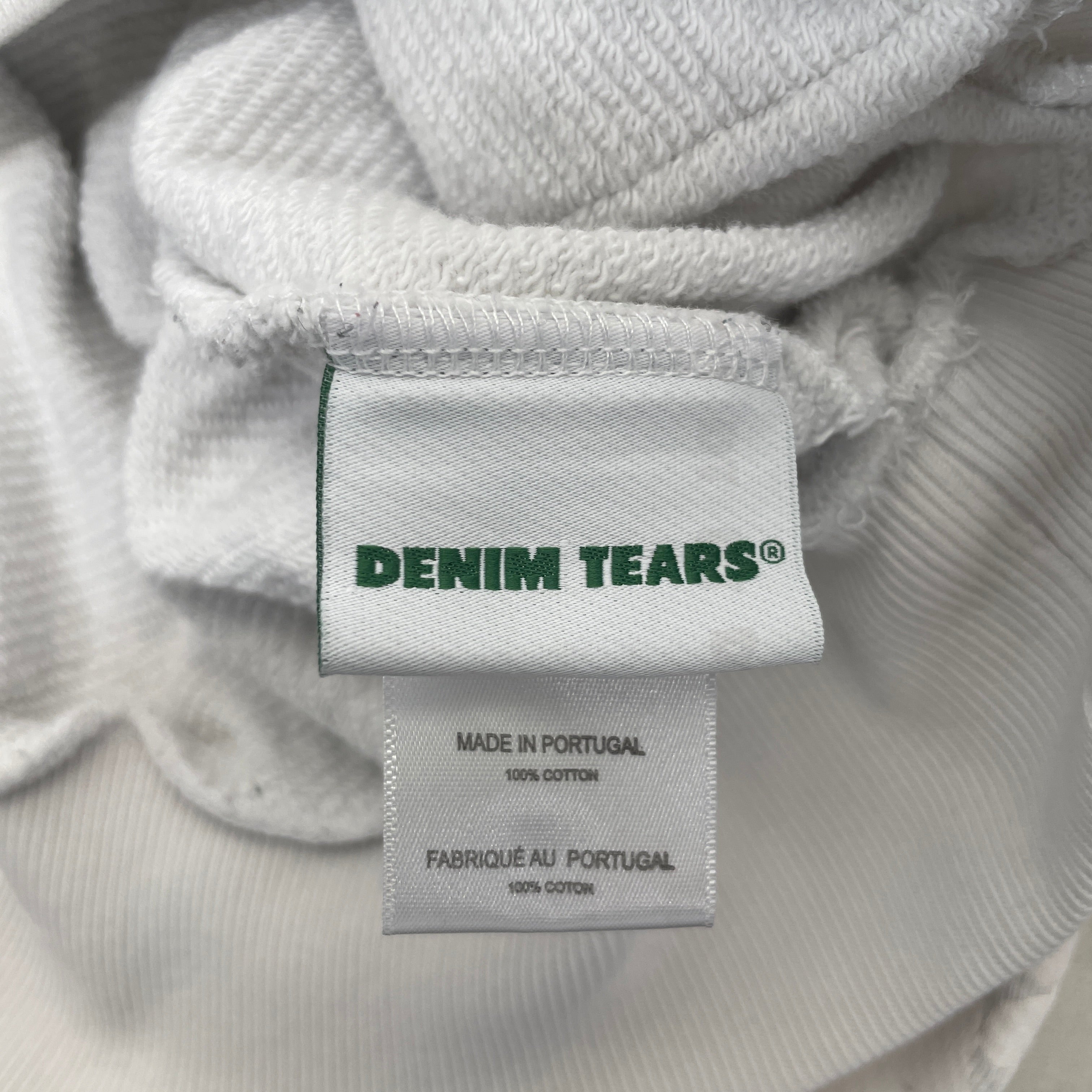 DENIM TEARS/Hoodie/M/All Over Print/Cotton/WHT/ view 4