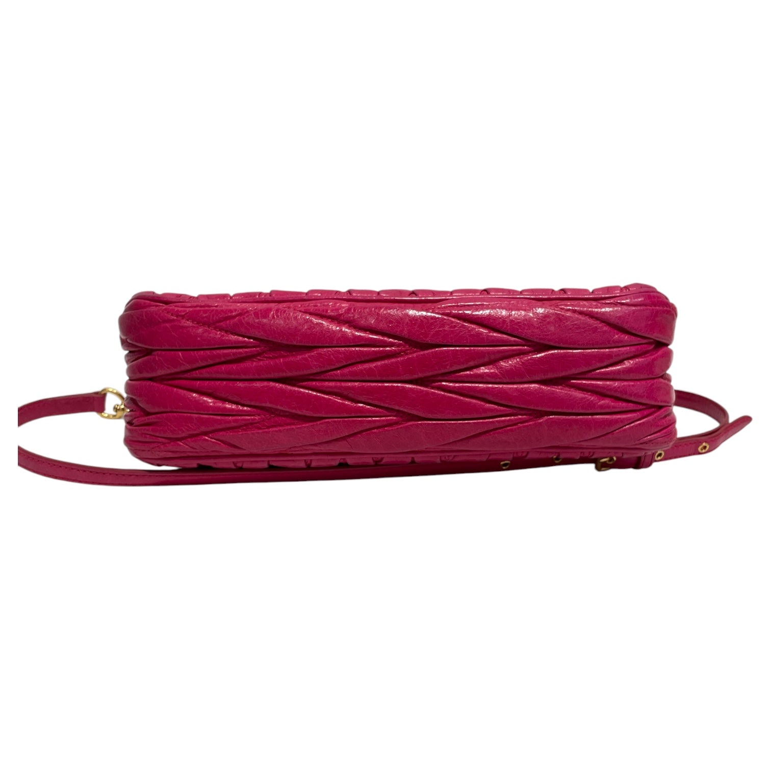 MIU MIU/Clutch Bag/Leather/PNK/Matelasse nappa leather pouch view 3