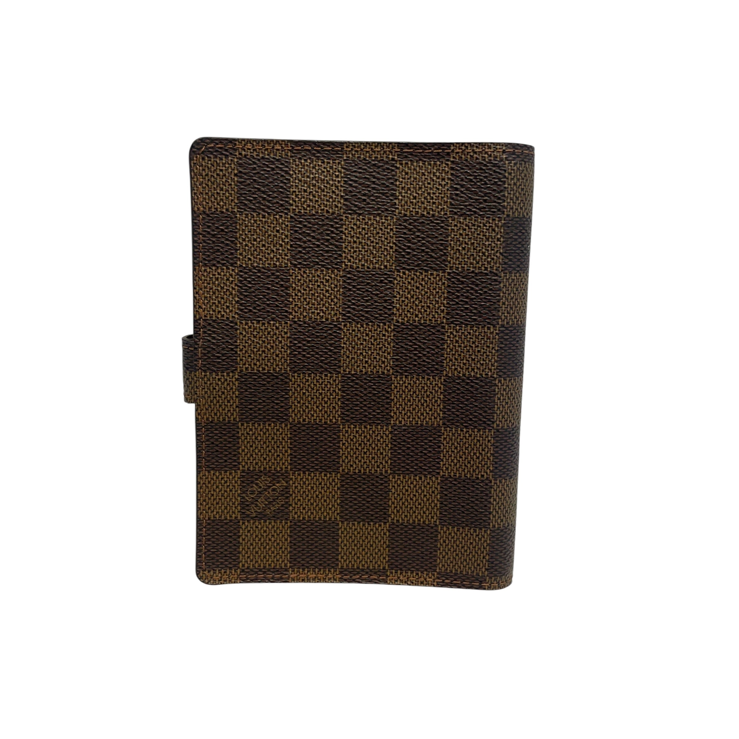 LOUIS VUITTON/Wallet/Monogram/Leather/BRW/L's/ruler/gld hard/agenda/yuk view 2