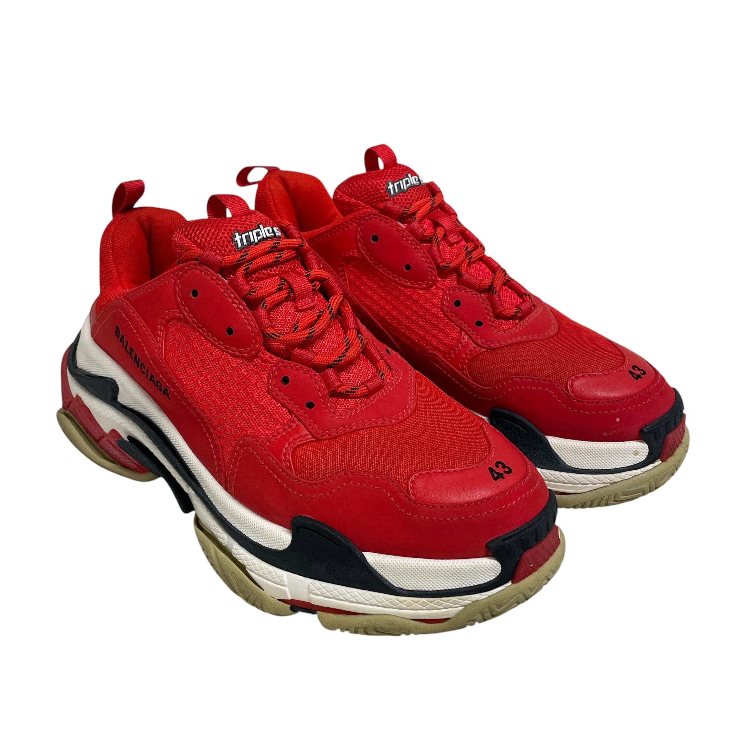 BALENCIAGA/Low-Sneakers/US 10/RED/TRIPLE S MEN view 2