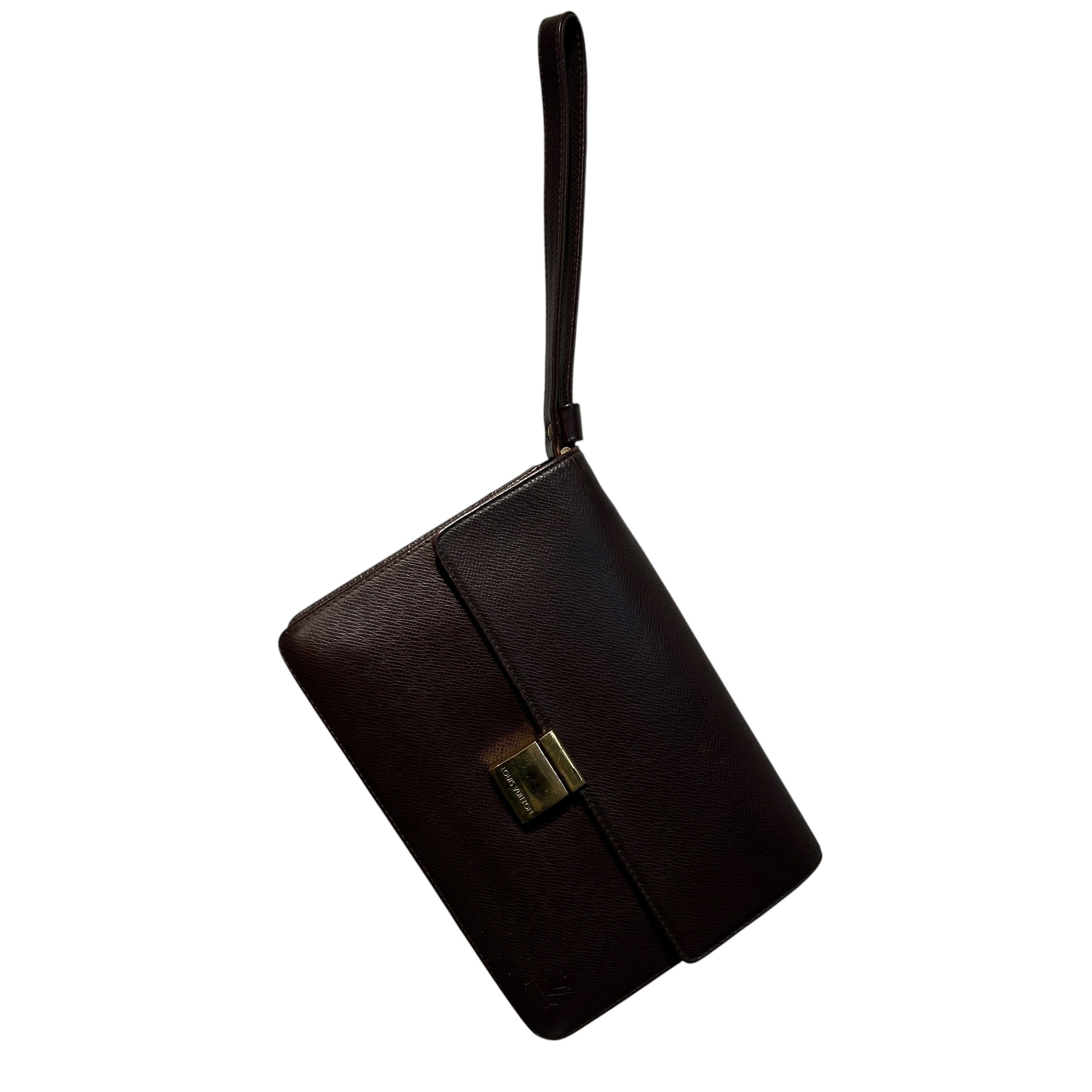 LOUIS VUITTON/Clutch Bag/Leather/BRW/Taiga Selenga view 1
