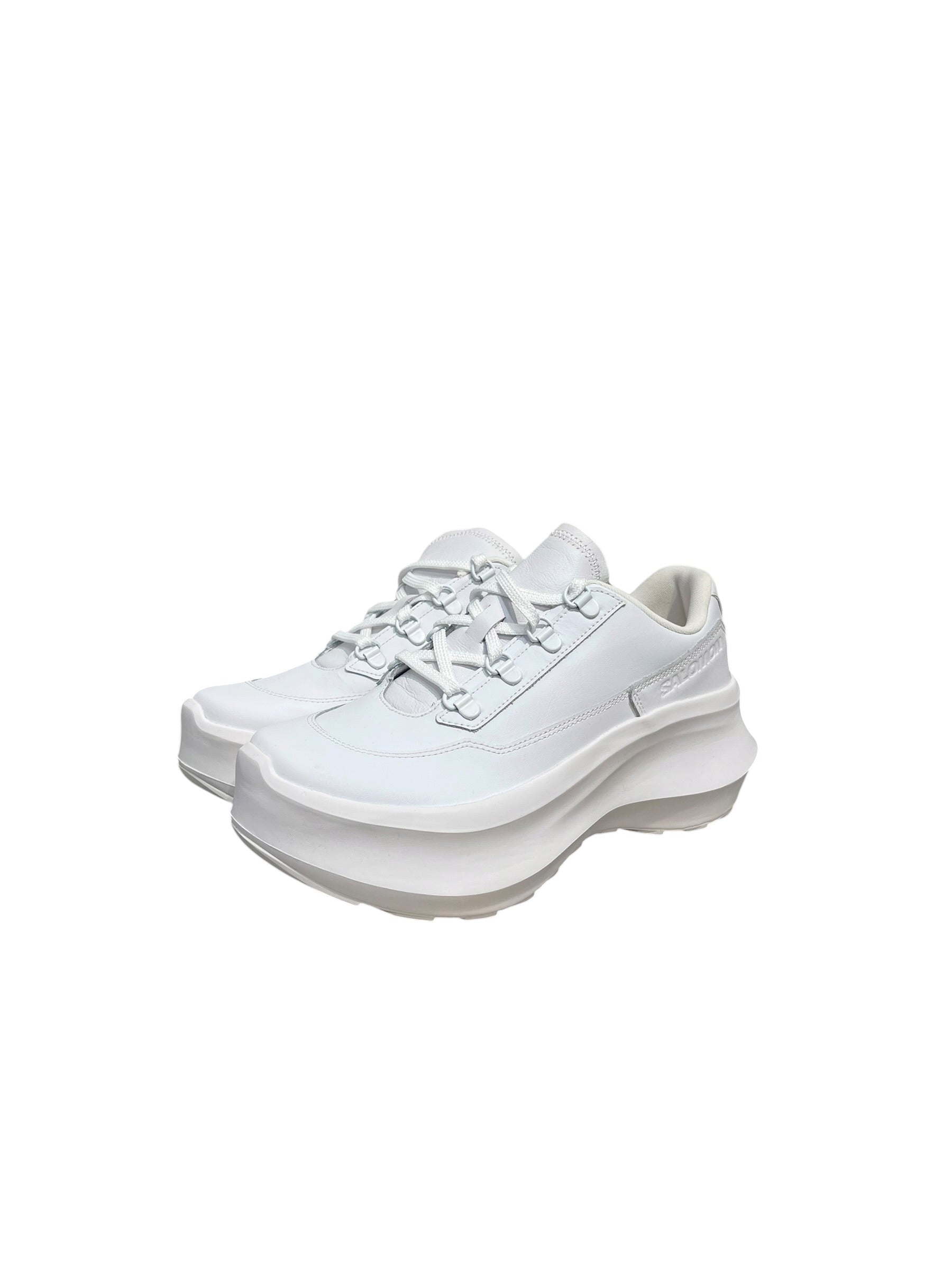 salomon/CDG/Low-Sneakers/US 8/Nylon/WHT/WEDGE SOLE lace up view 1