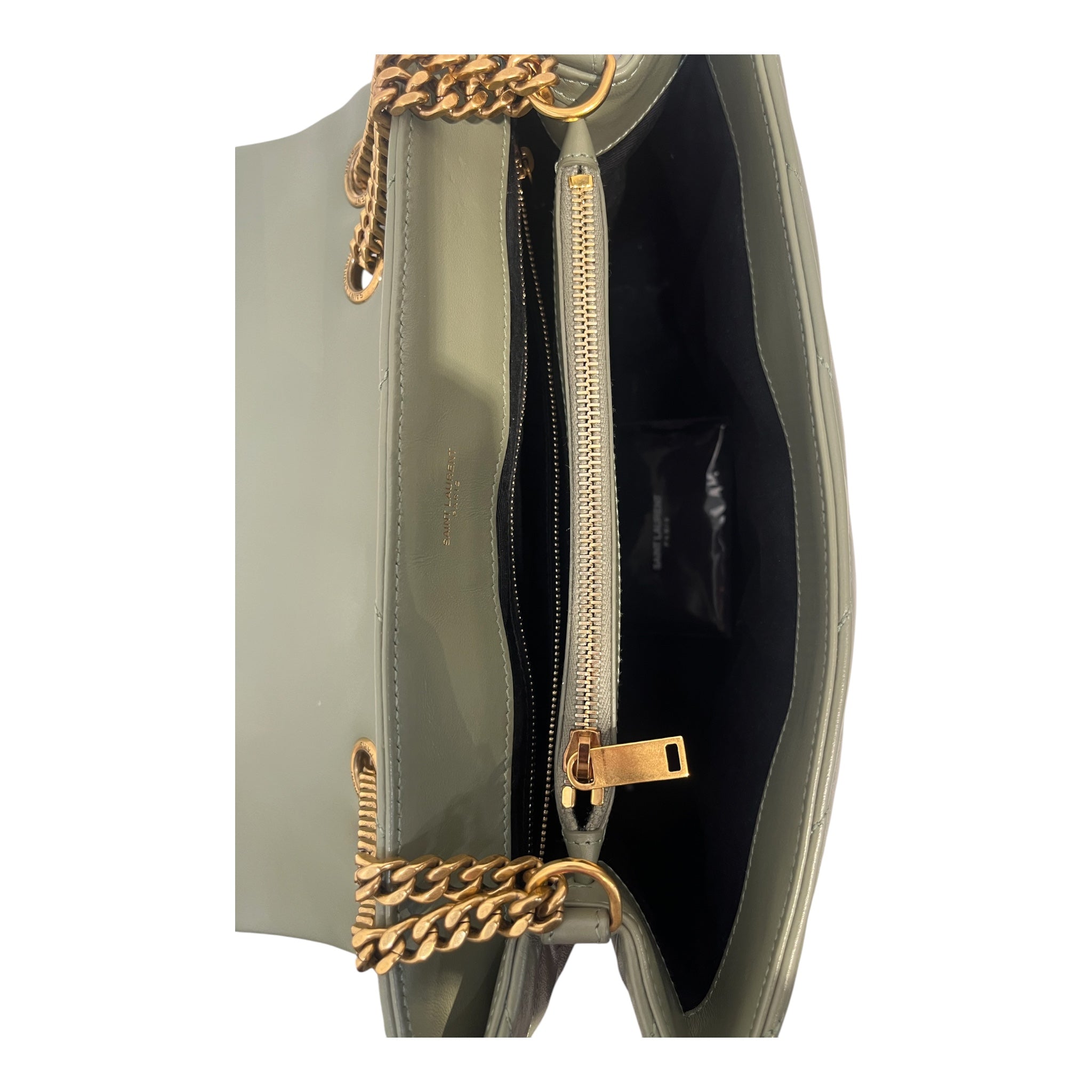 SAINT LAURENT/Cross Body Bag/Leather/GRN/LOU LOU-LARGE view 4