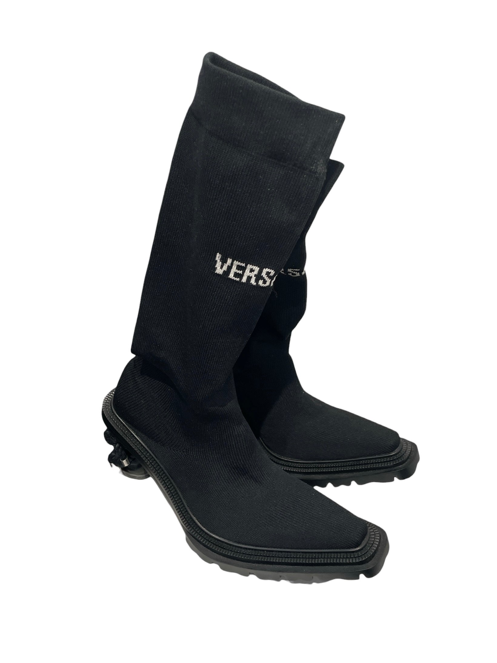 UNTITLED/Boots/EU 36/Cotton/BLK/sock heel with corded heel view 1