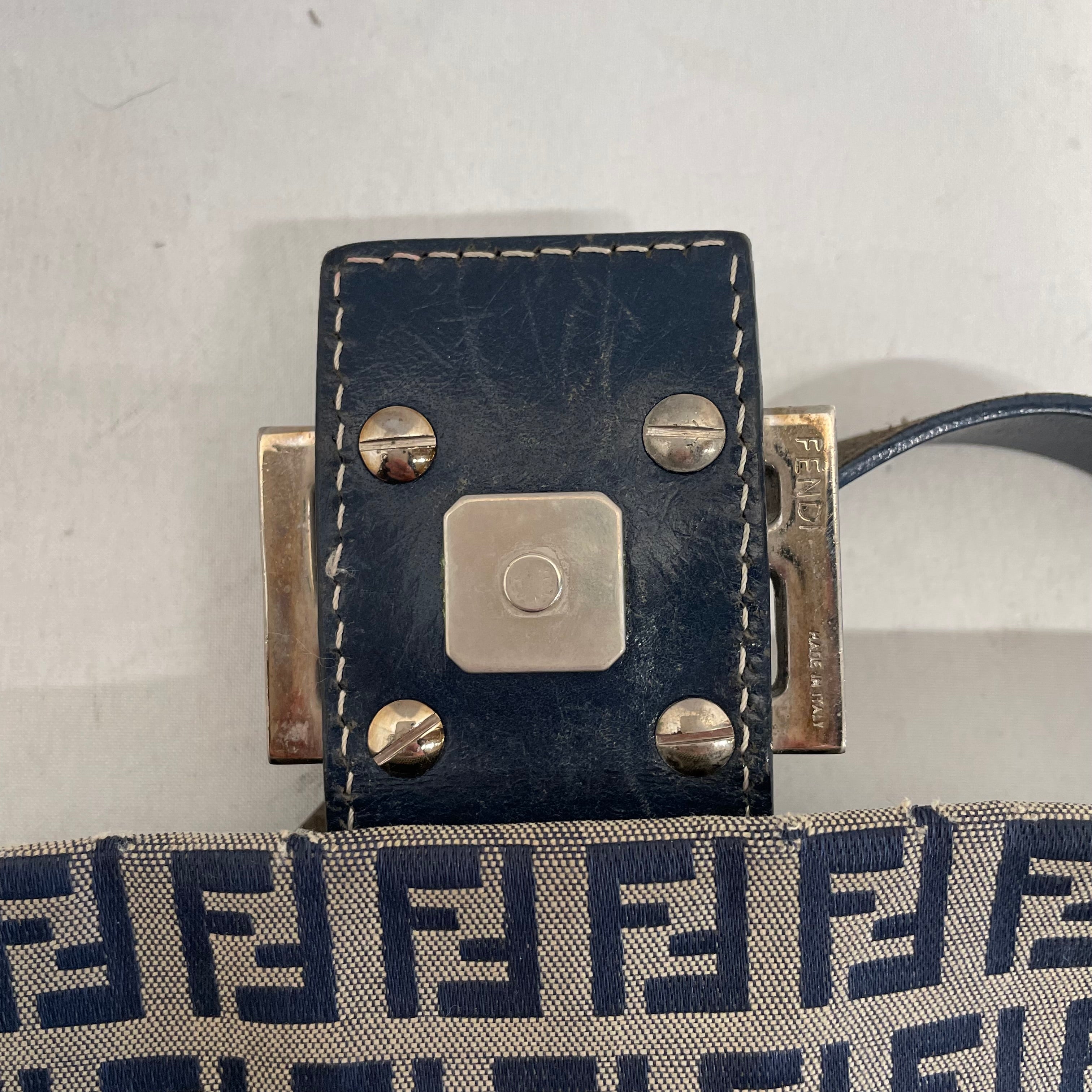 FENDI/Bag/Monogram/Cotton/NVY/mama baguette shoulder bag view 6