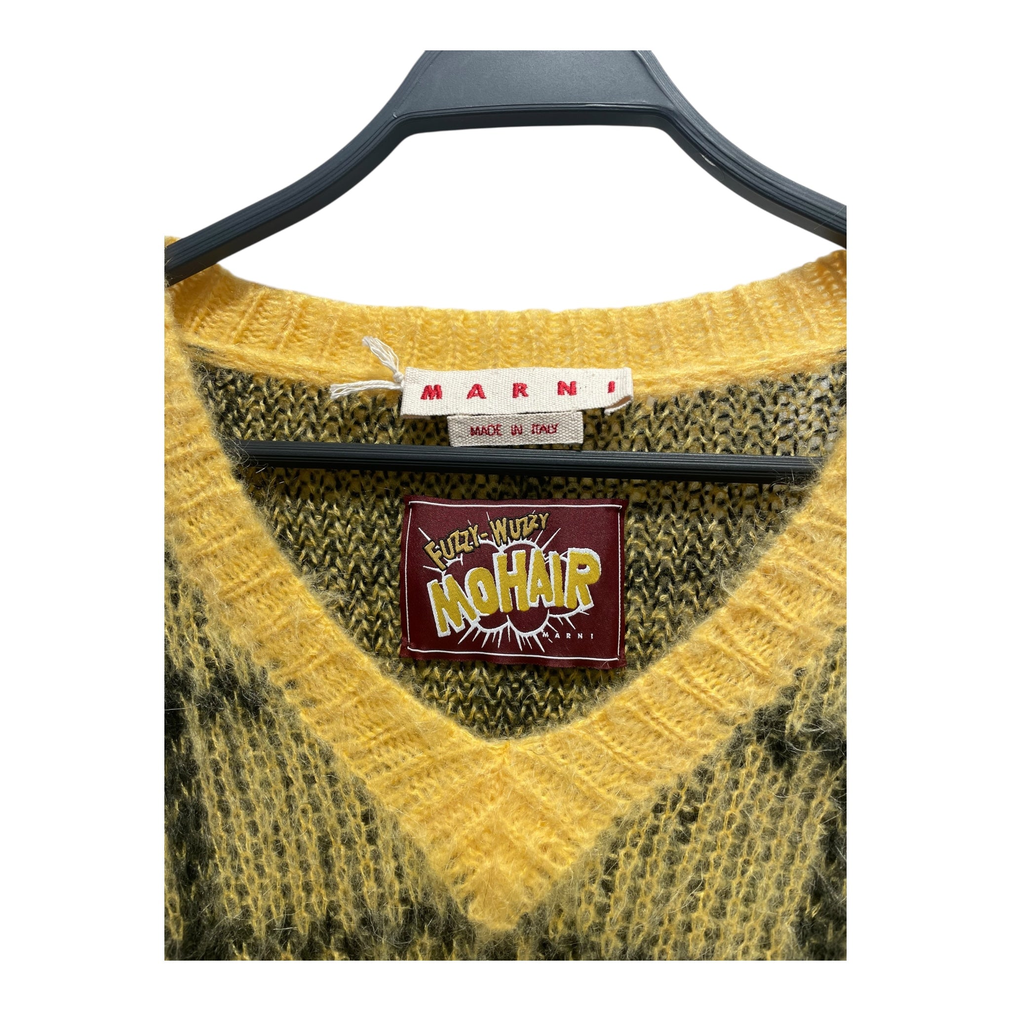 MARNI/Vest/48/Plaid/Mohair/YEL/FUZZY WUZZY view 3