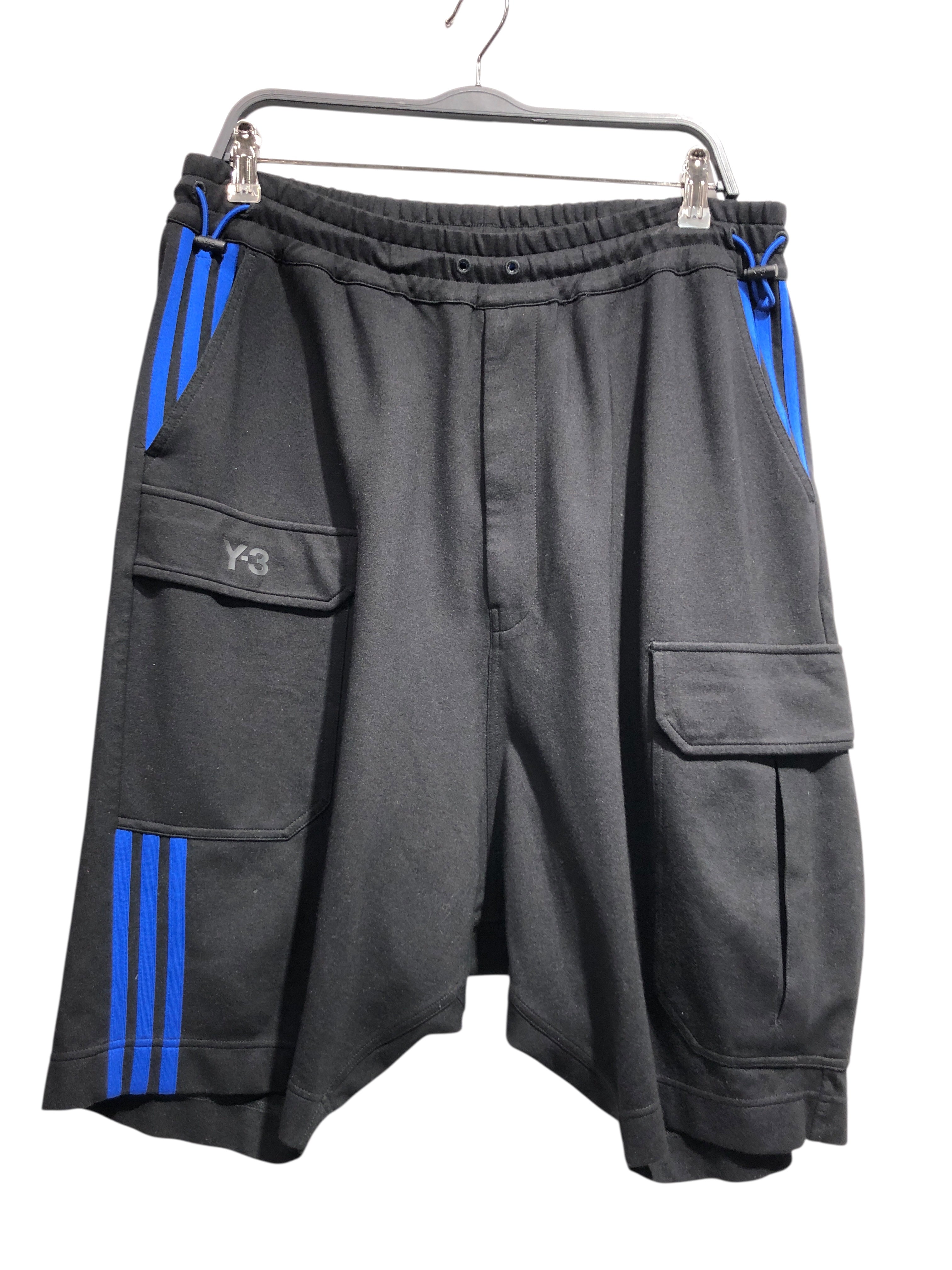 Y-3/Shorts/M/BLK/DEEP SHORTS WITH BLUE view 1