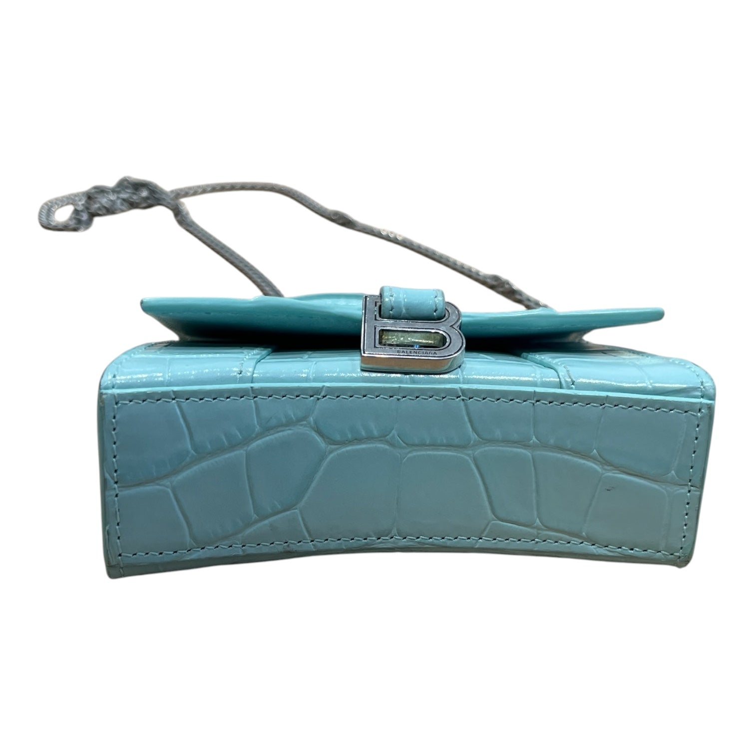BALENCIAGA/Cross Body Bag/Leather/BLU/Hourglass XS view 4