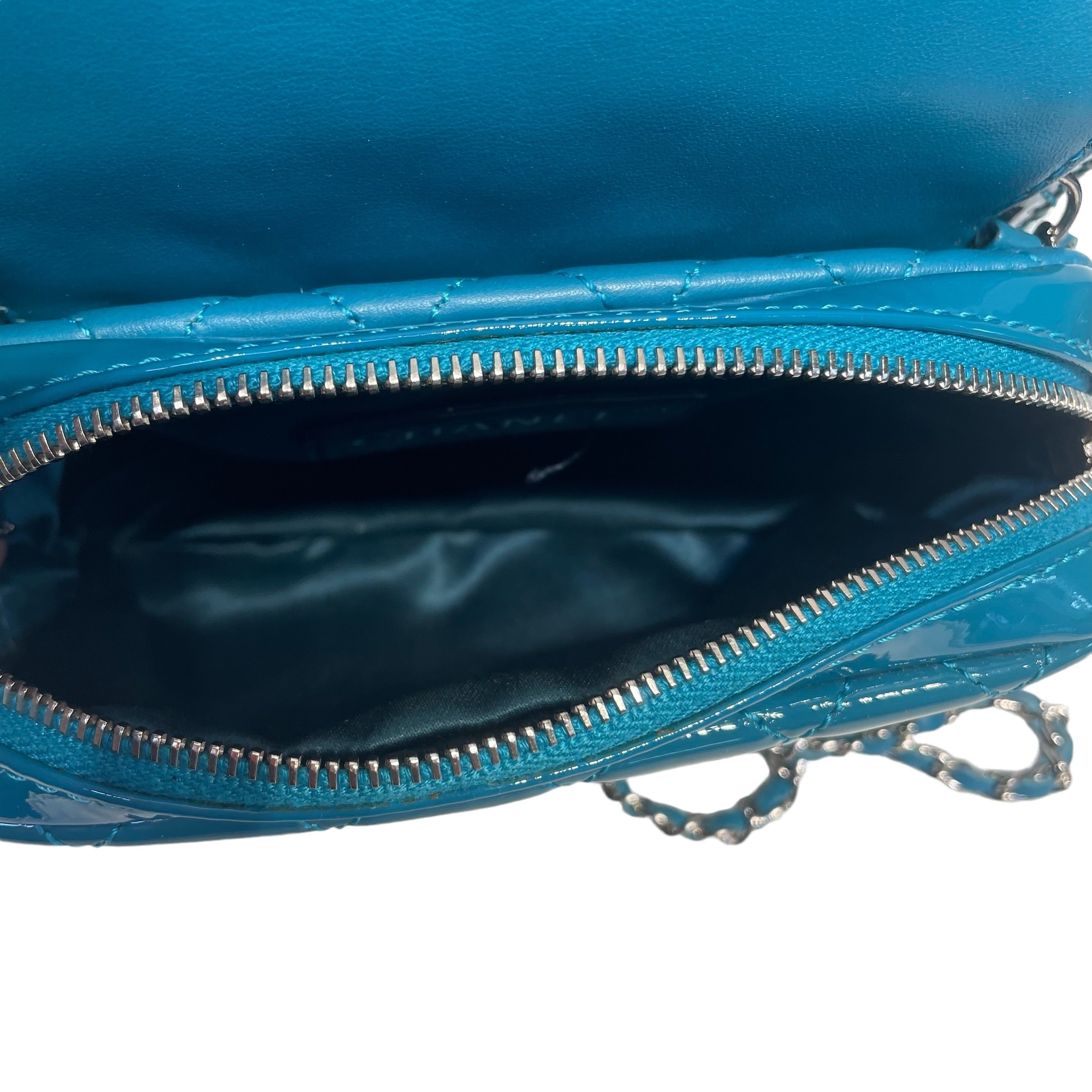 CHANEL/Hand Bag/Leather/BLU/MINI SQUARE TURQ view 7