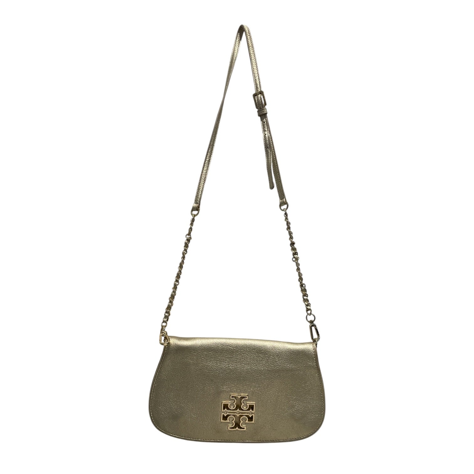 TORY BURCH/Cross Body Bag/Leather/GLD/BRITTEN  METALLIC GOLD view 1