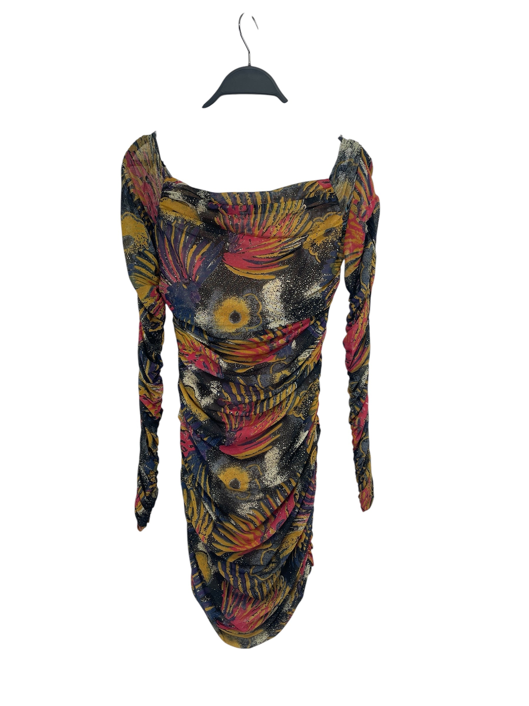 MARTINE ROSE/LS Dress/S/All Over Print/Polyester/MLT/PRINTED MINI view 1